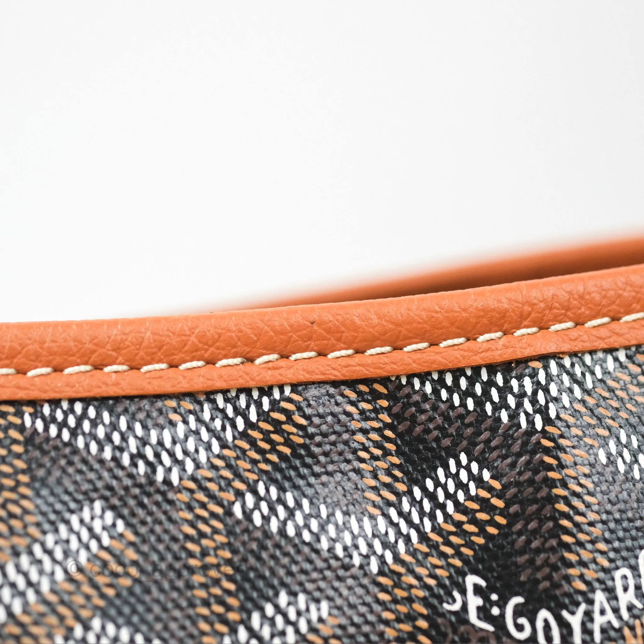 Goyard Bohme Hobo Bag Black/Tan Goyardine Canvas