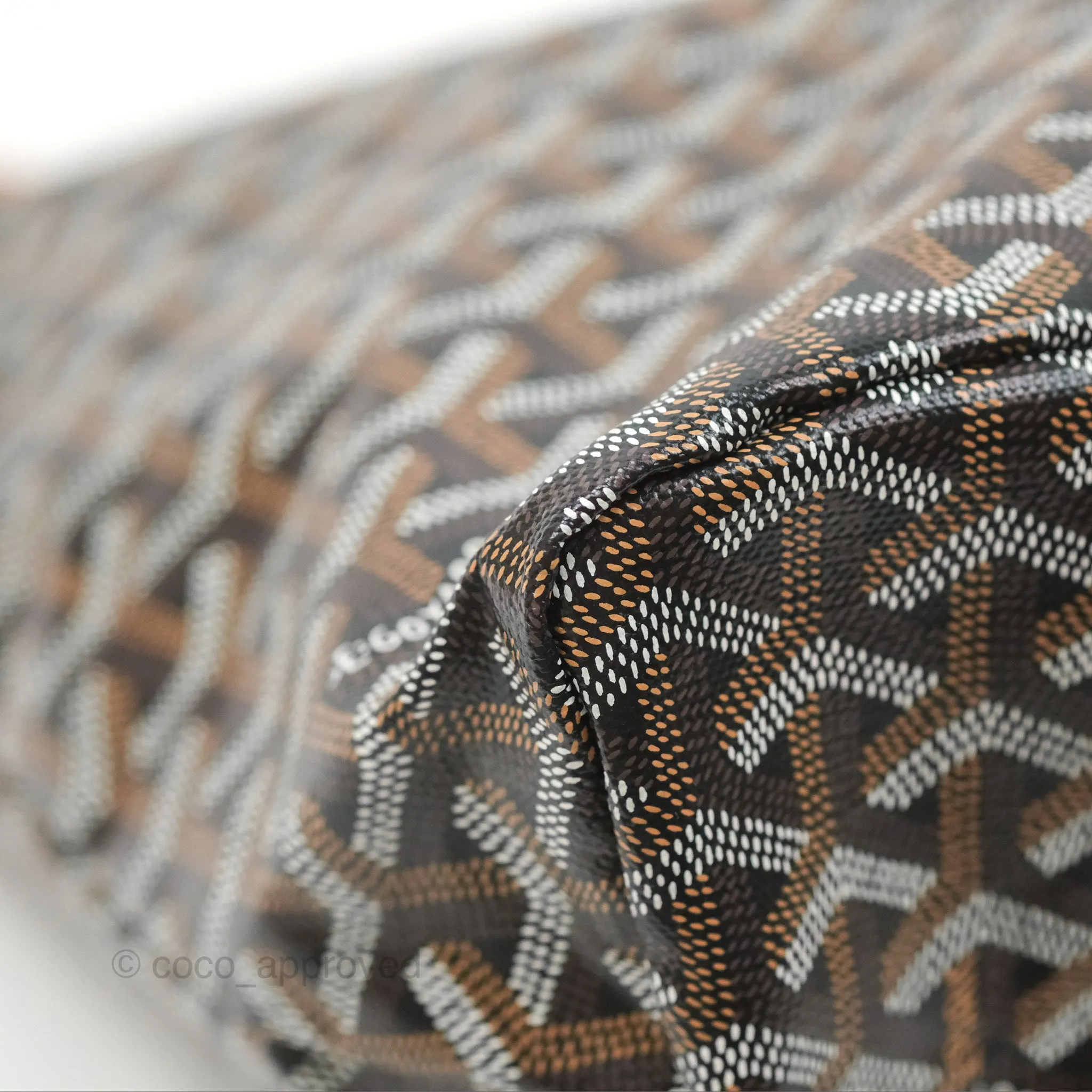 Goyard Bohme Hobo Bag Black/Tan Goyardine Canvas