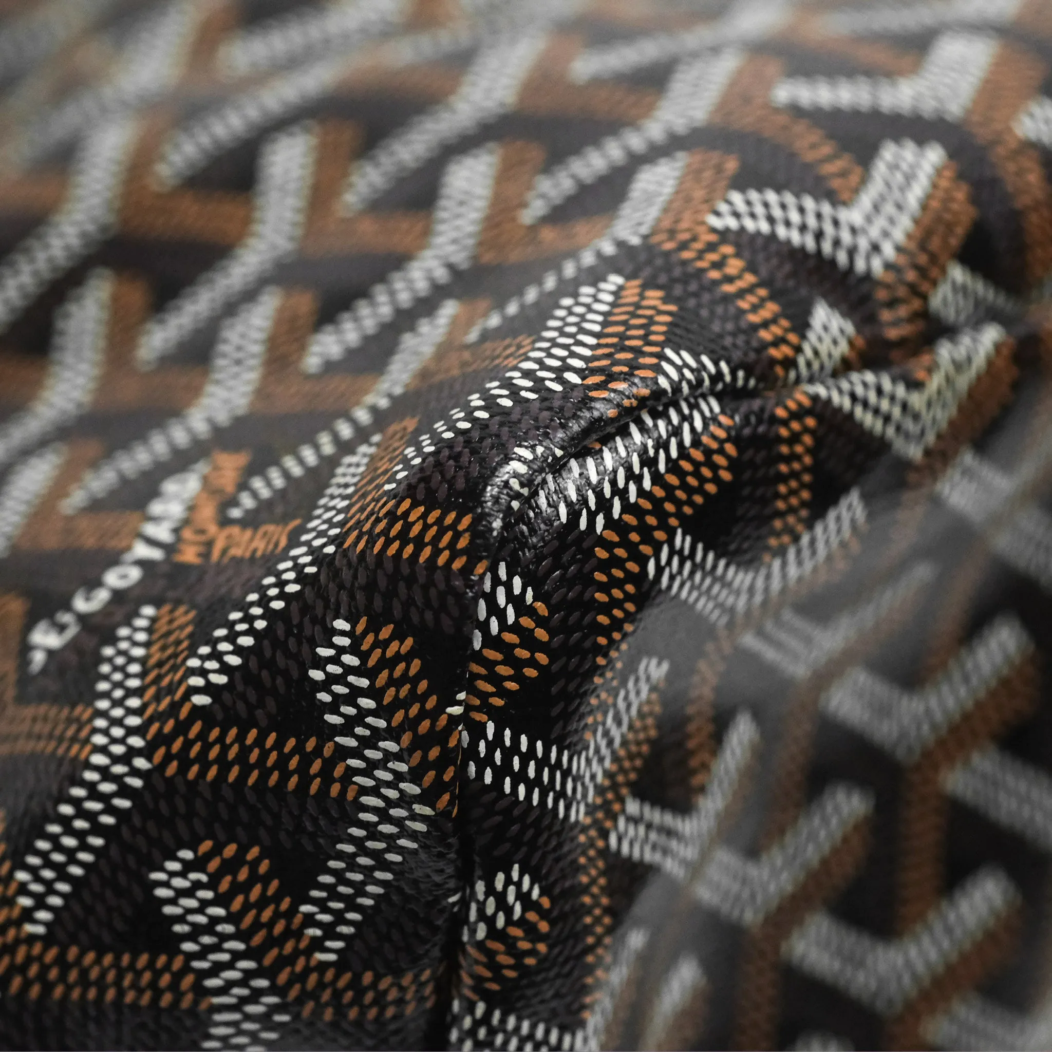 Goyard Bohme Hobo Bag Black/Tan Goyardine Canvas