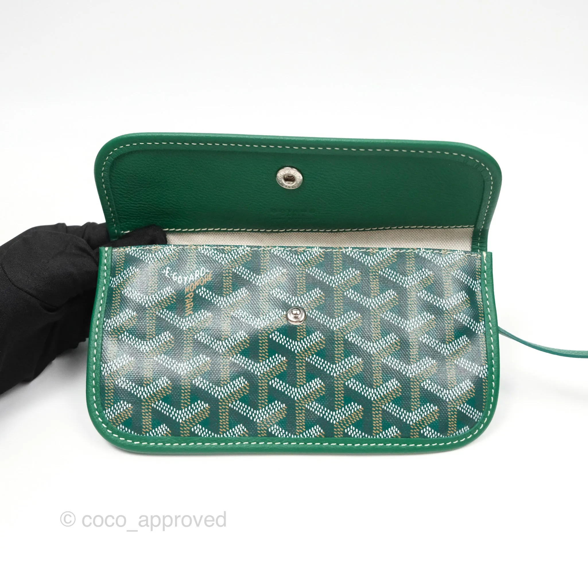 Goyard Bohme Hobo Bag Green Goyardine Canvas