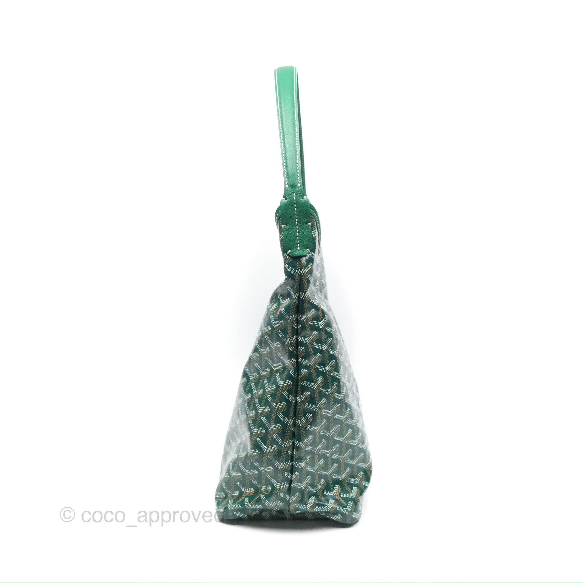 Goyard Bohme Hobo Bag Green Goyardine Canvas
