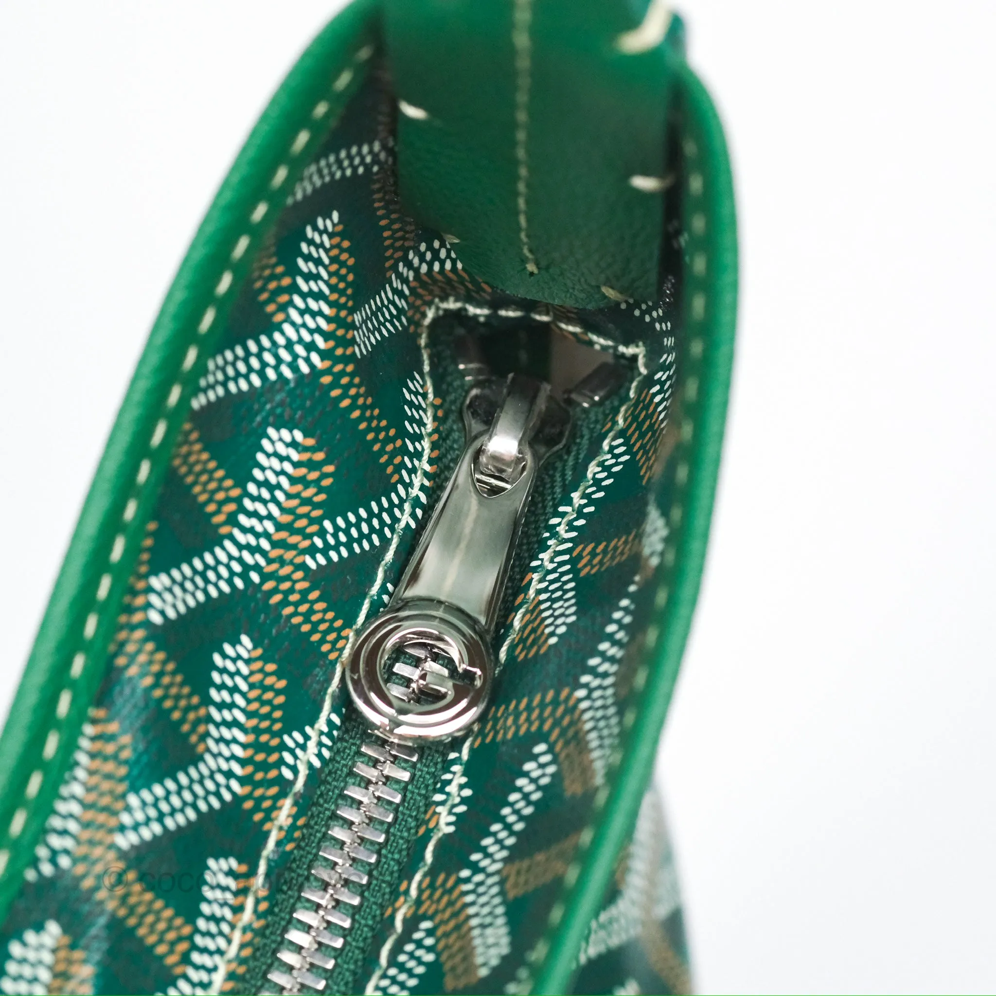 Goyard Bohme Hobo Bag Green Goyardine Canvas