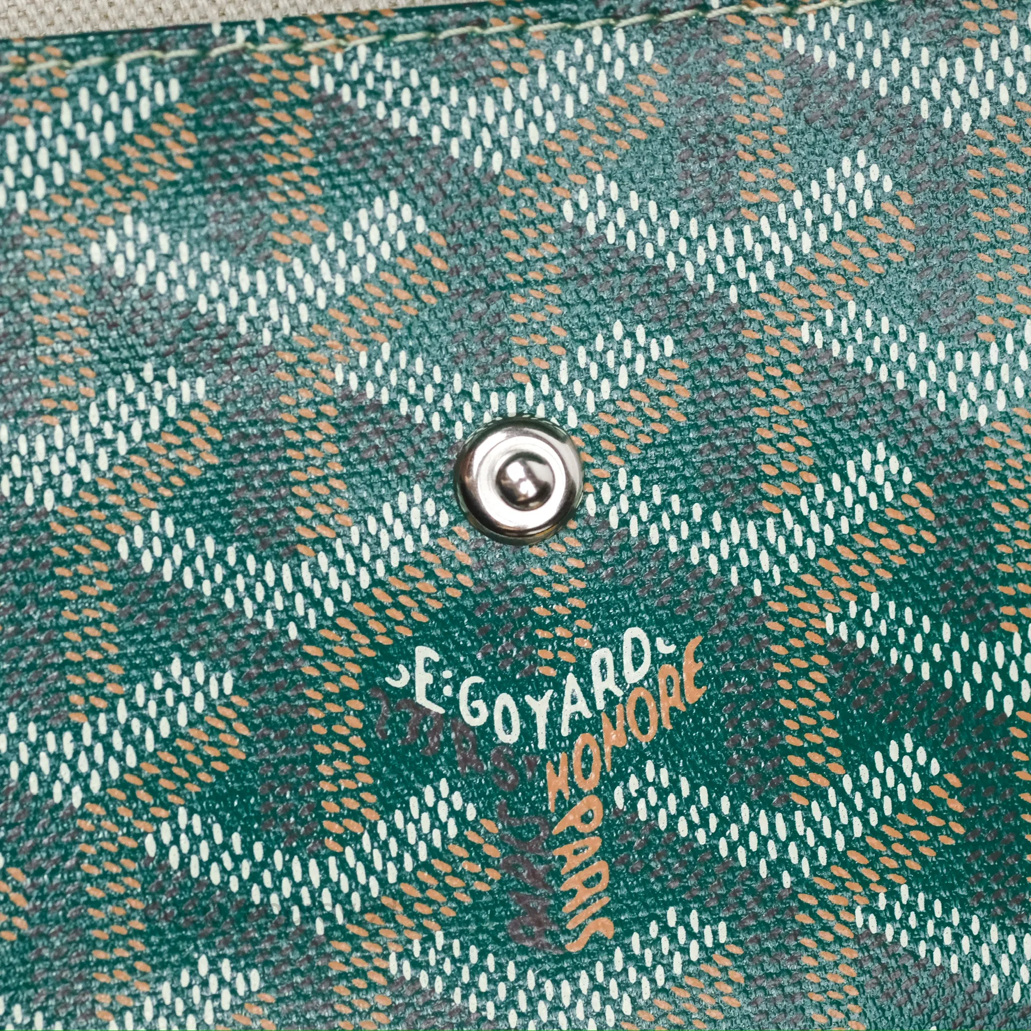 Goyard Bohme Hobo Bag Green Goyardine Canvas