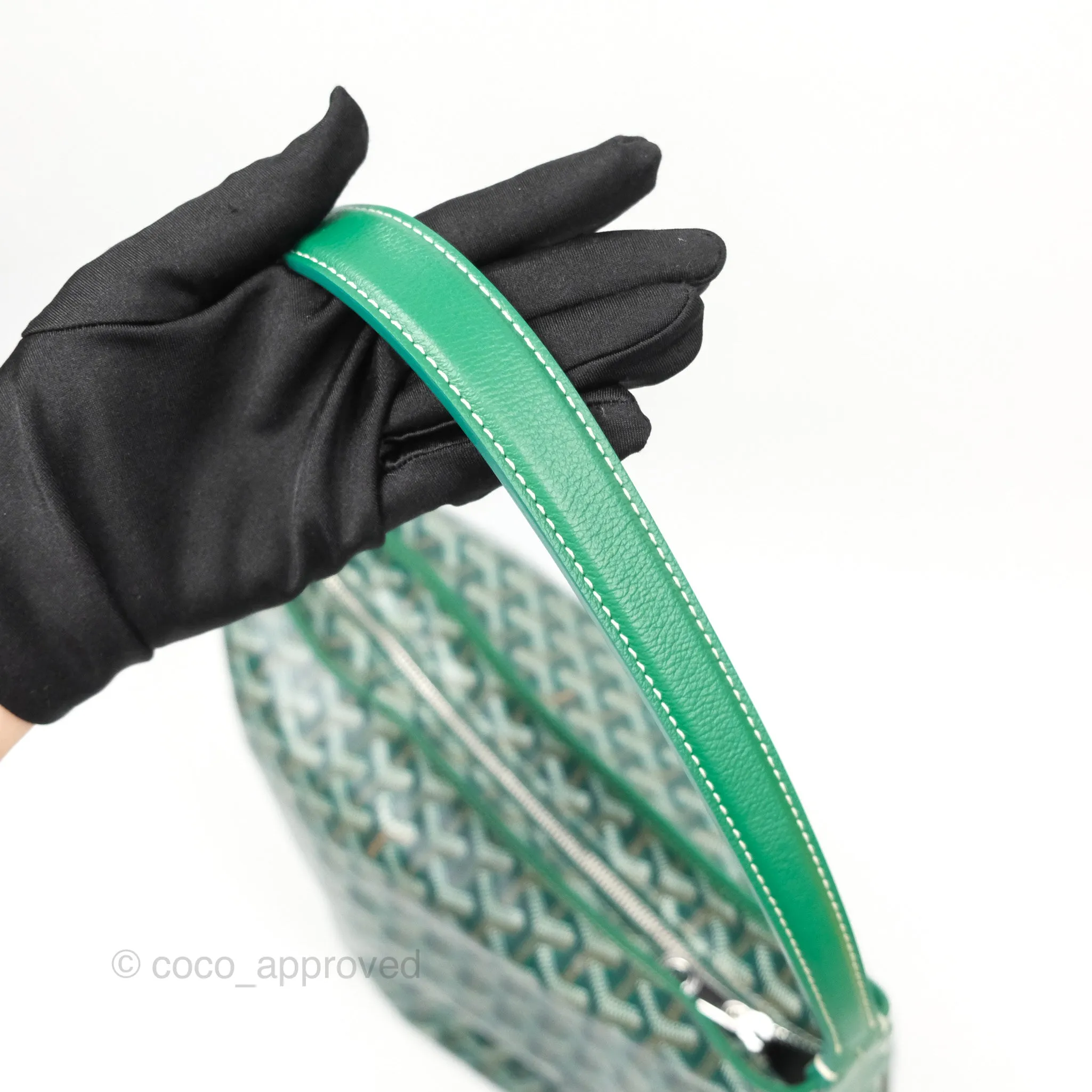 Goyard Bohme Hobo Bag Green Goyardine Canvas