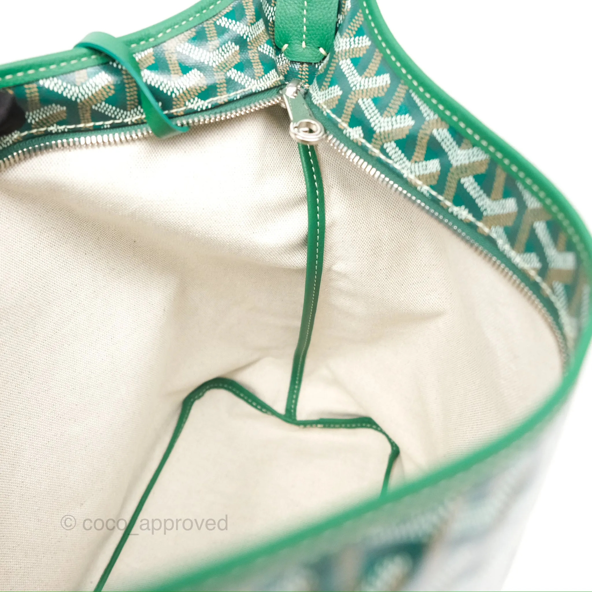 Goyard Bohme Hobo Bag Green Goyardine Canvas