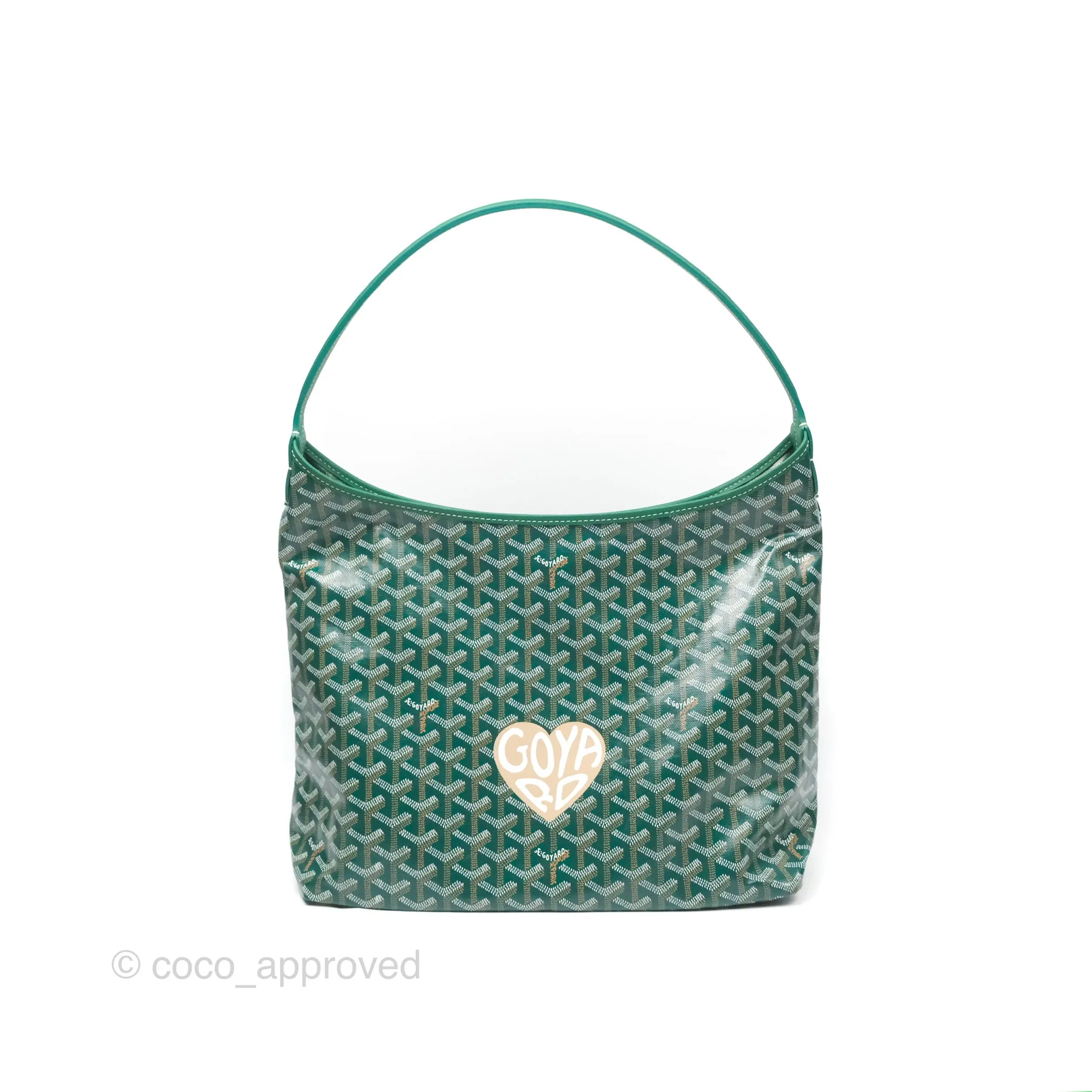 Goyard Bohme Hobo Bag Green Goyardine Canvas