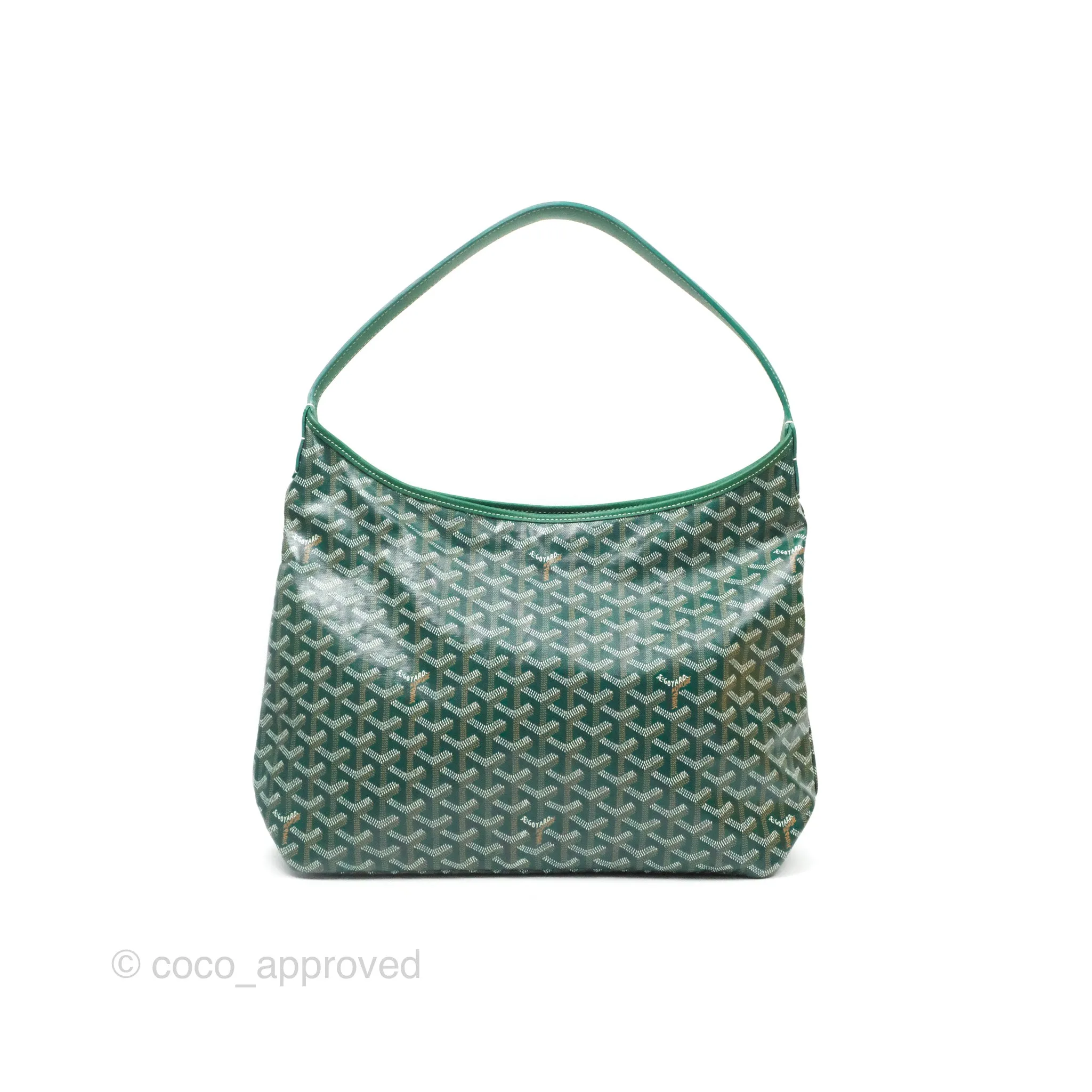 Goyard Bohme Hobo Bag Green Goyardine Canvas