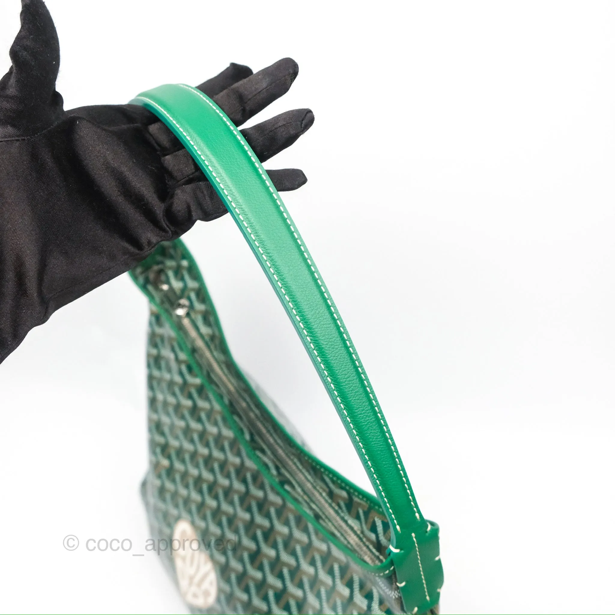 Goyard Bohme Hobo Bag Green Goyardine Canvas