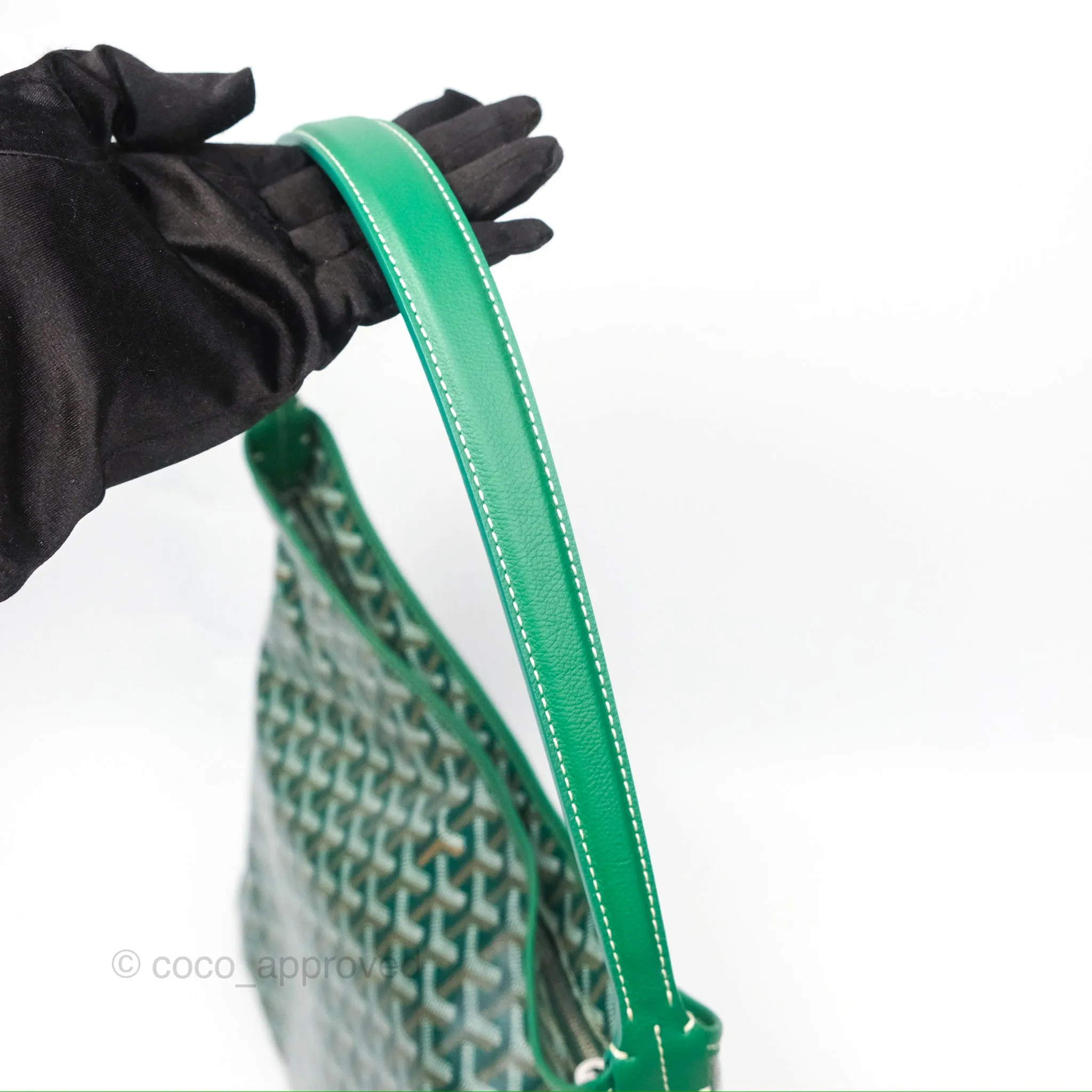 Goyard Bohme Hobo Bag Green Goyardine Canvas