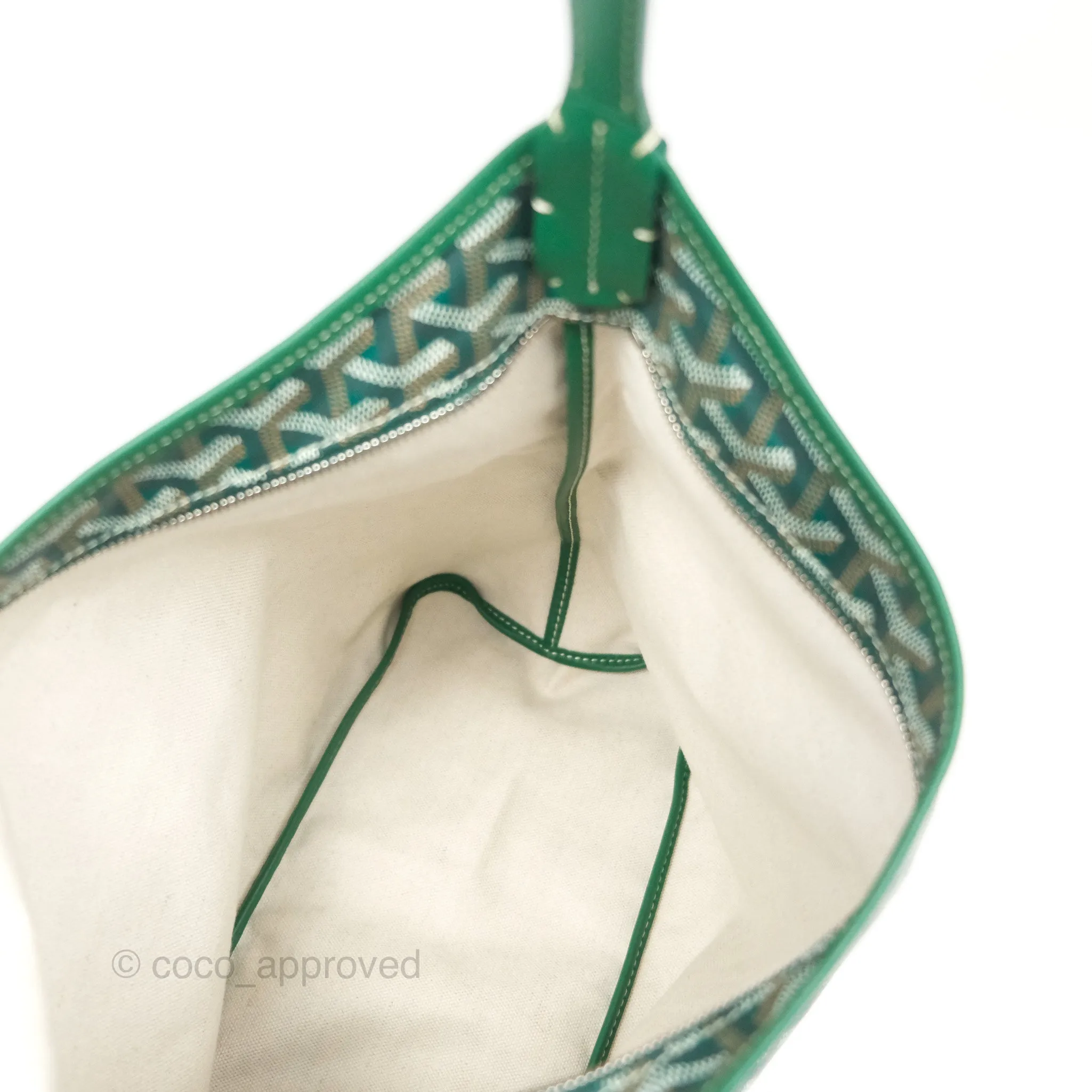 Goyard Bohme Hobo Bag Green Goyardine Canvas
