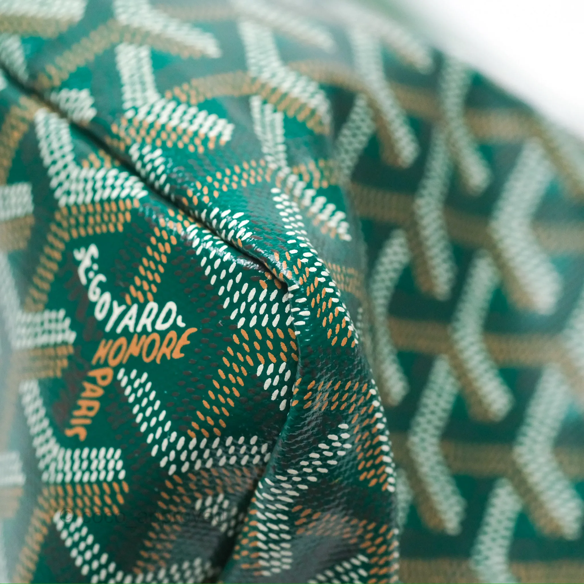 Goyard Bohme Hobo Bag Green Goyardine Canvas