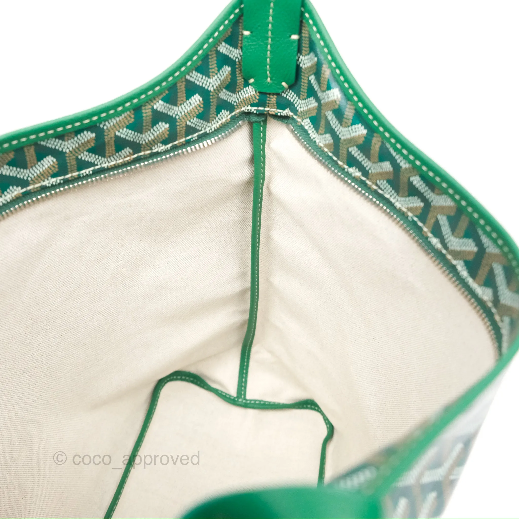 Goyard Bohme Hobo Bag Green Goyardine Canvas