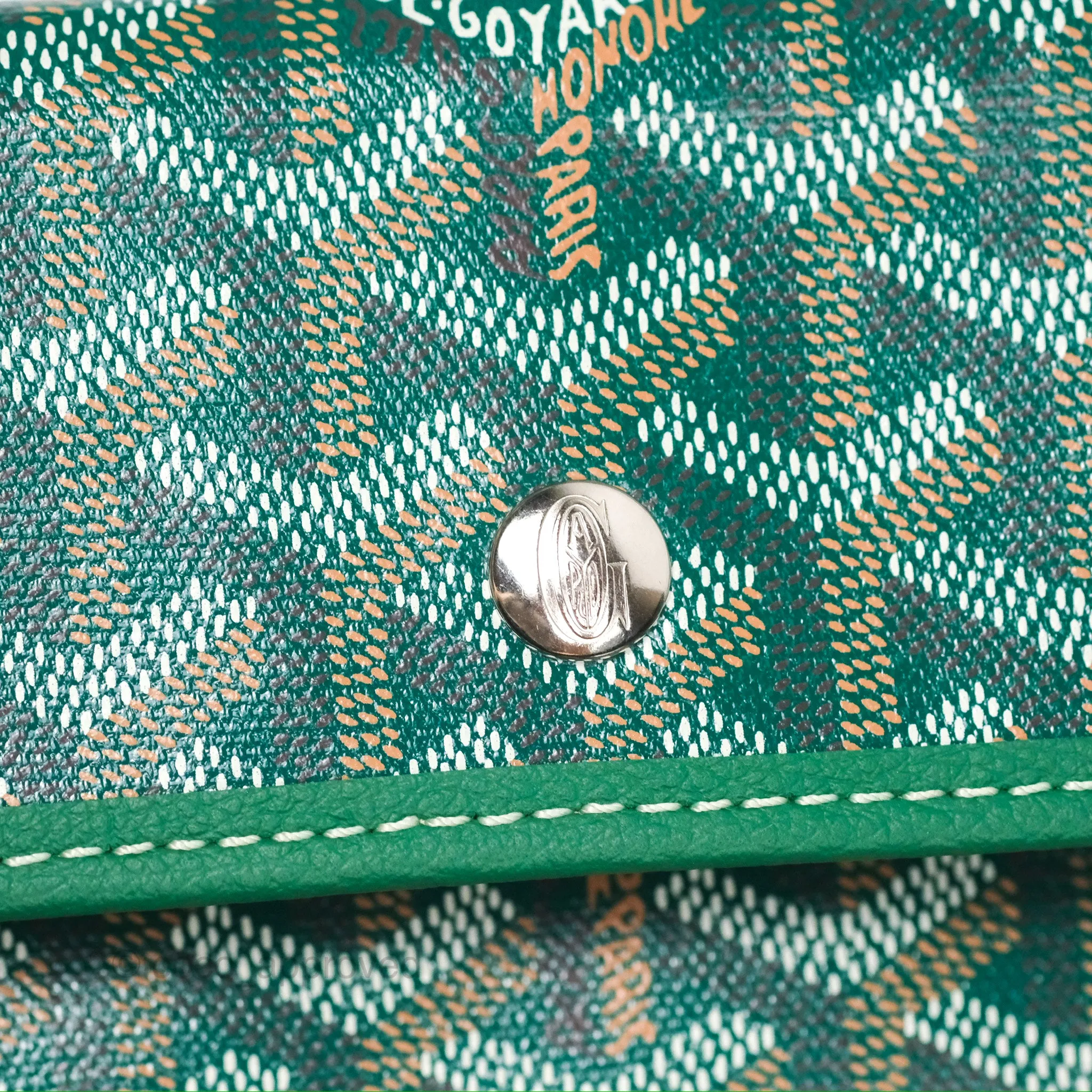 Goyard Bohme Hobo Bag Green Goyardine Canvas
