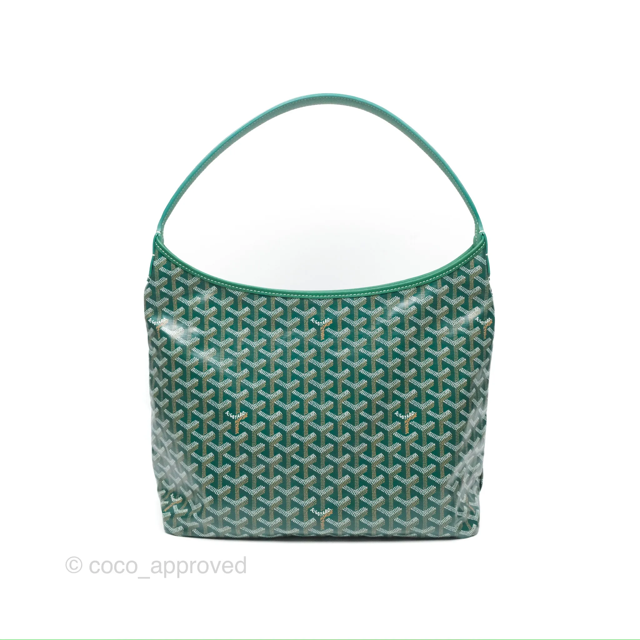Goyard Bohme Hobo Bag Green Goyardine Canvas
