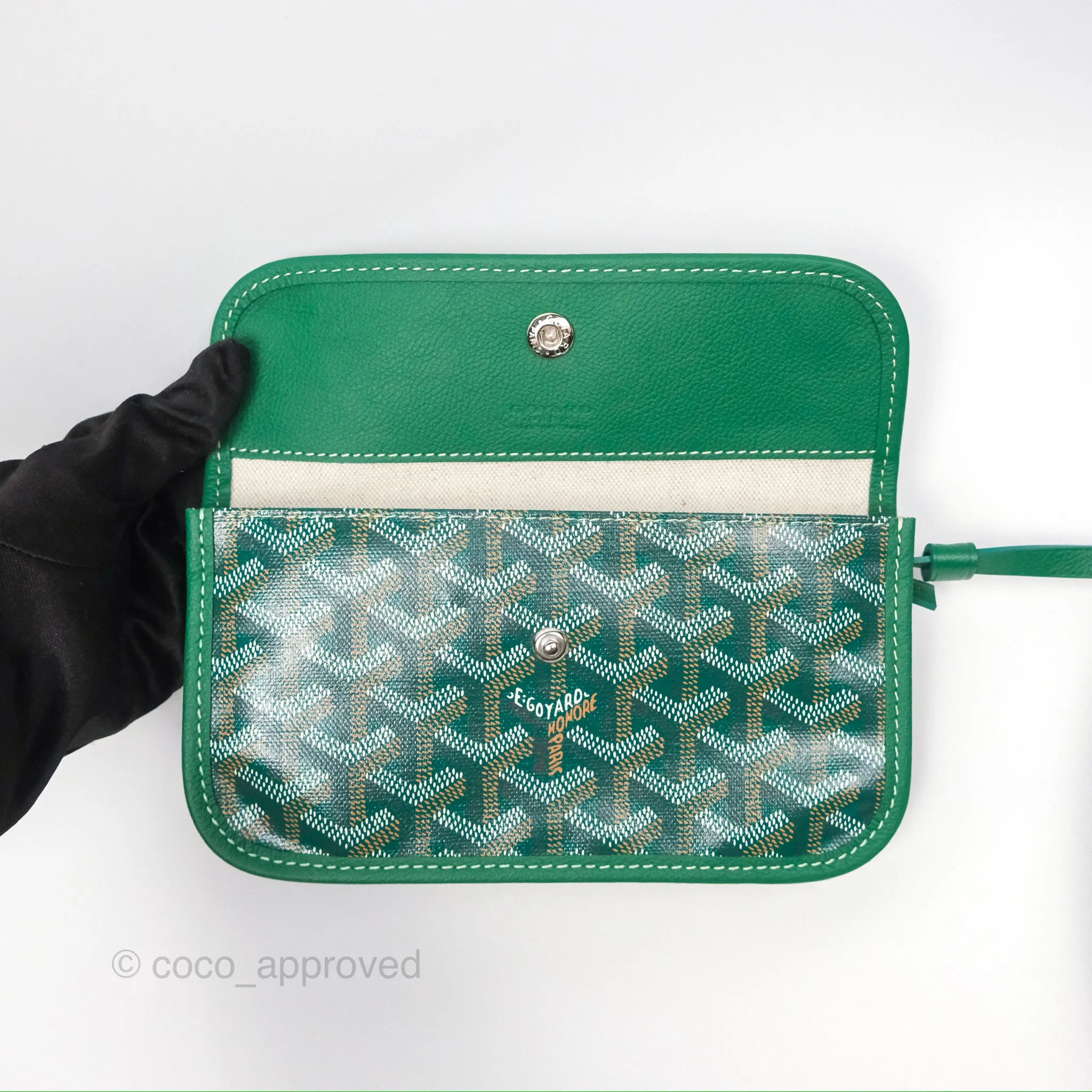 Goyard Bohme Hobo Bag Green Goyardine Canvas
