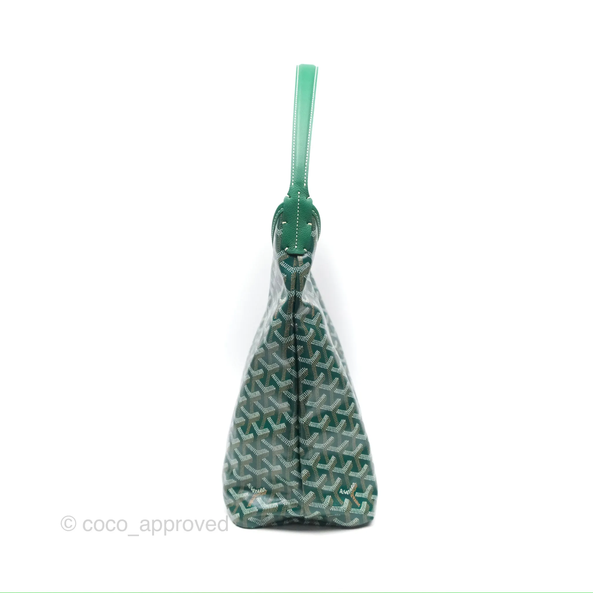 Goyard Bohme Hobo Bag Green Goyardine Canvas
