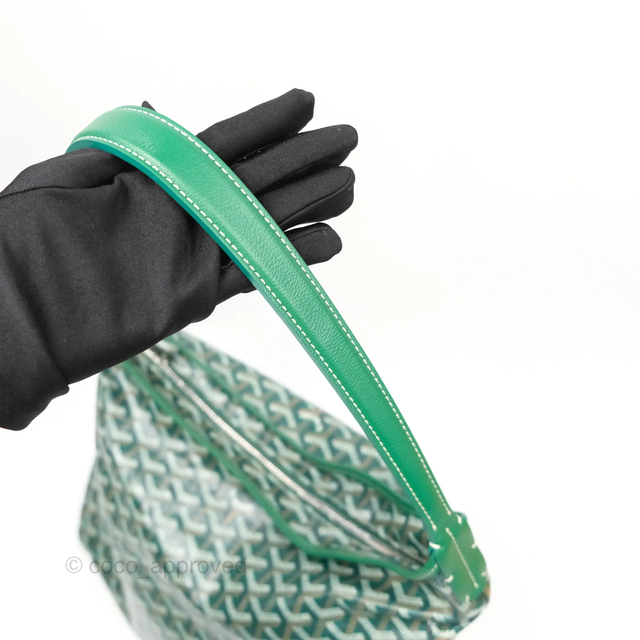 Goyard Bohme Hobo Bag Green Goyardine Canvas