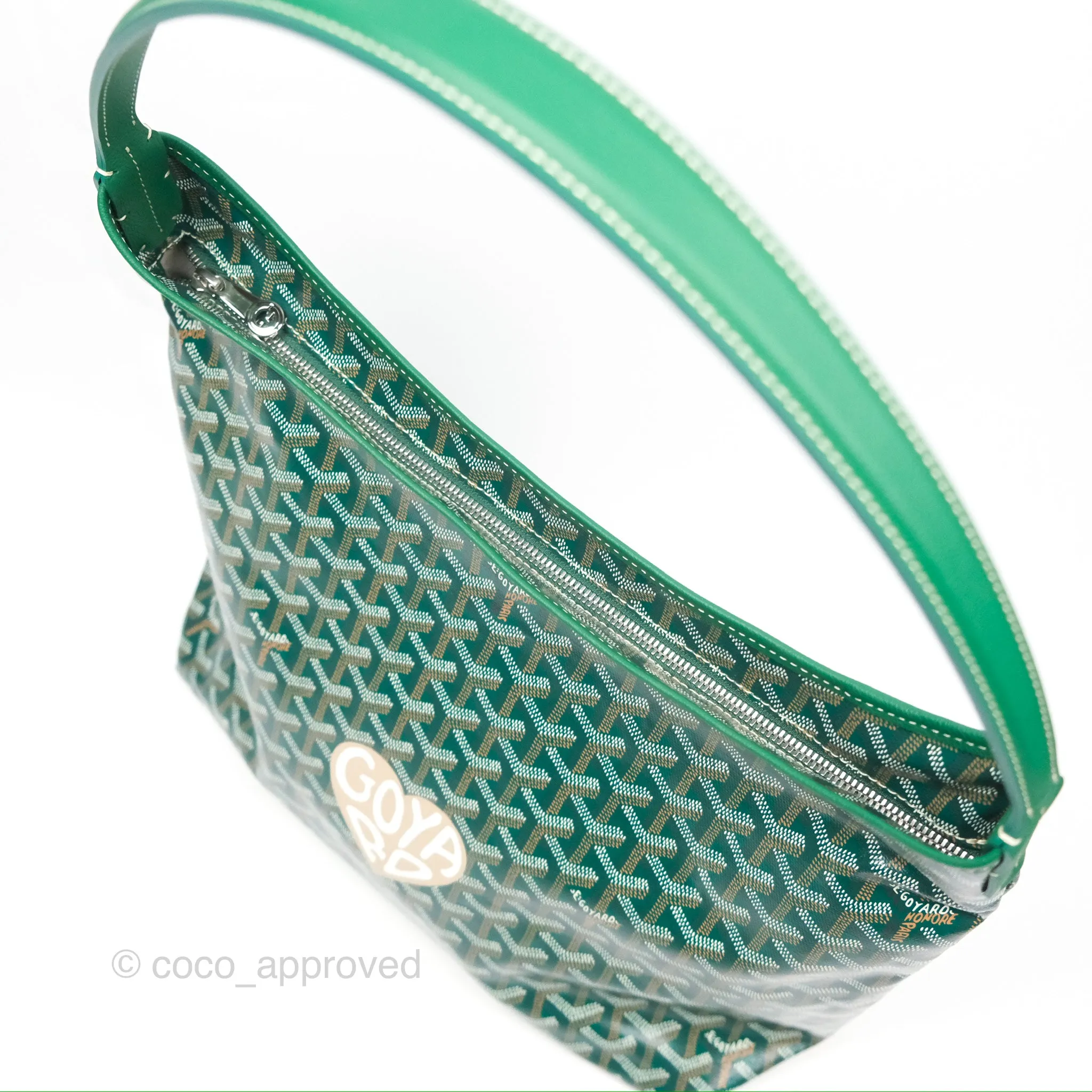 Goyard Bohme Hobo Bag Green Goyardine Canvas