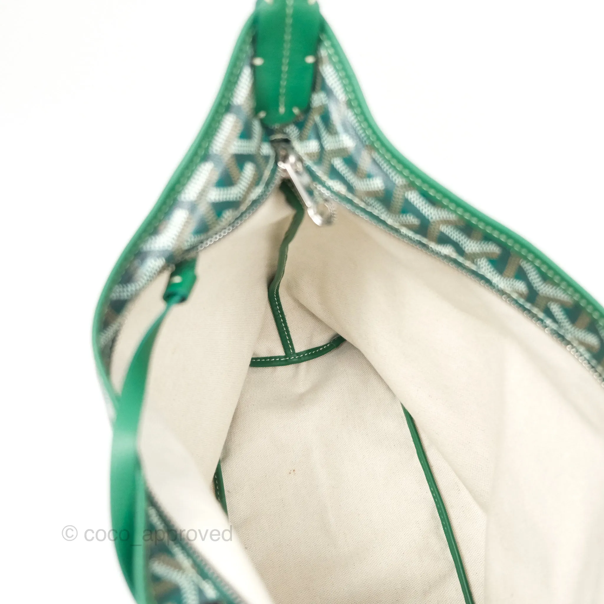 Goyard Bohme Hobo Bag Green Goyardine Canvas