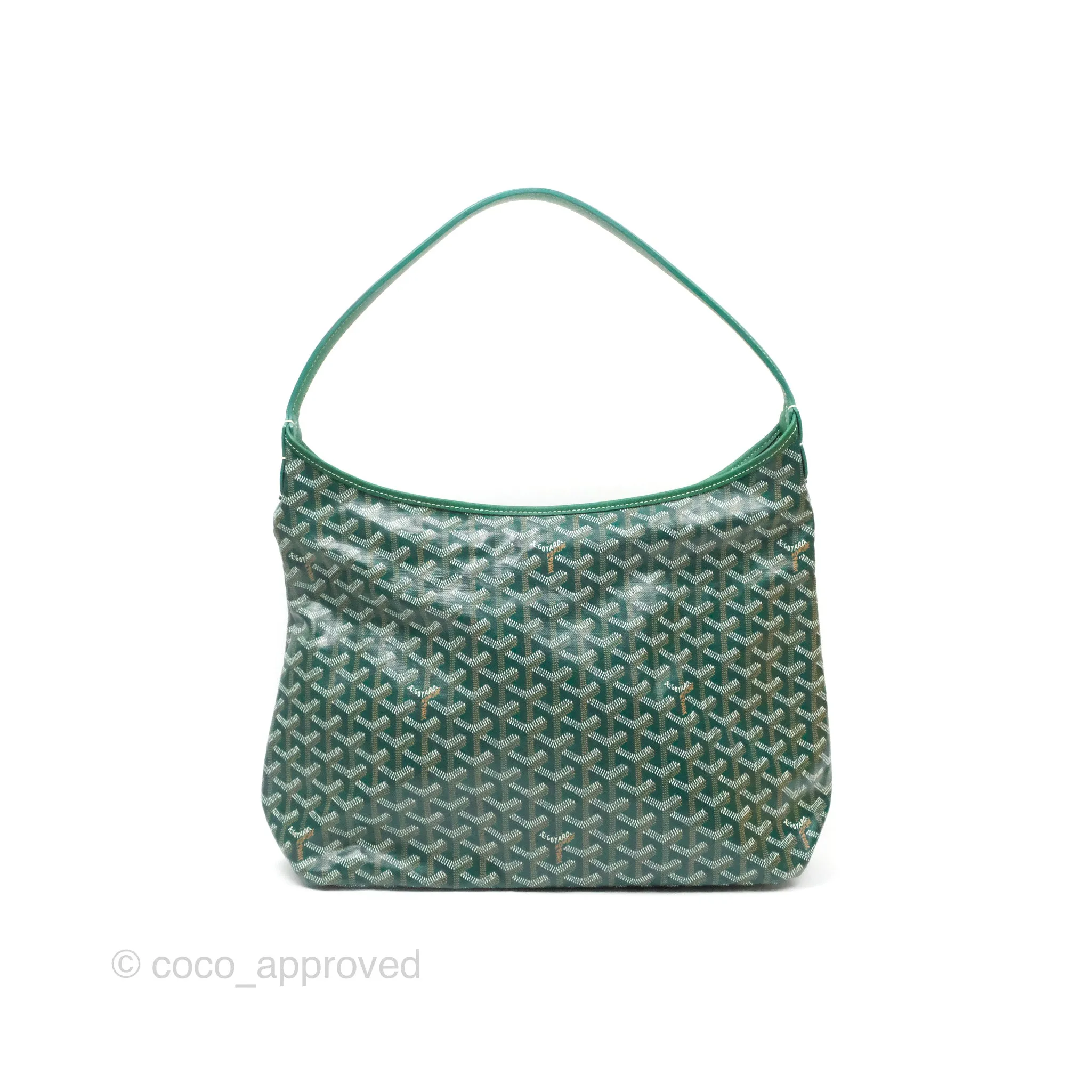 Goyard Bohme Hobo Bag Green Goyardine Canvas