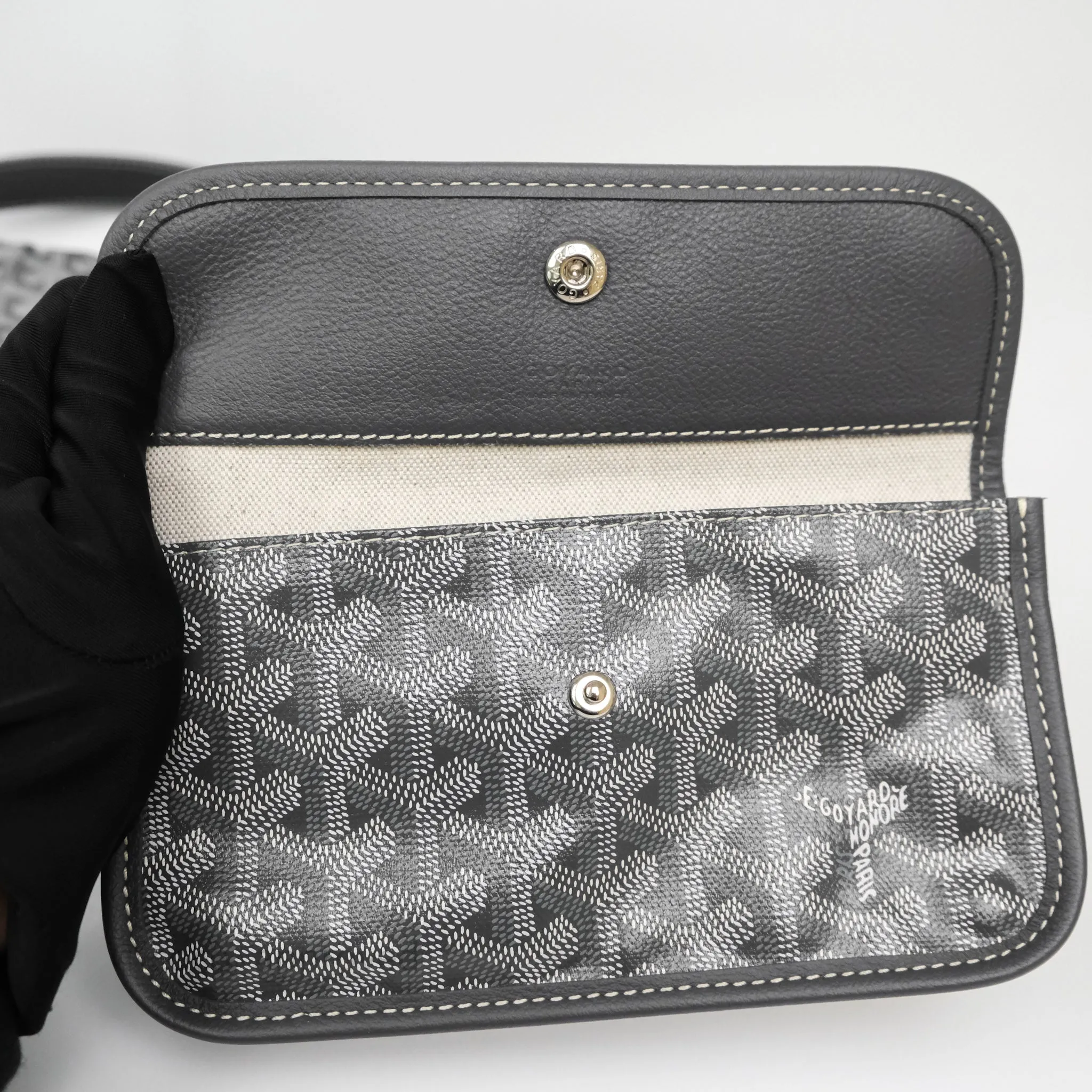 Goyard Bohme Hobo Bag Grey Goyardine Canvas