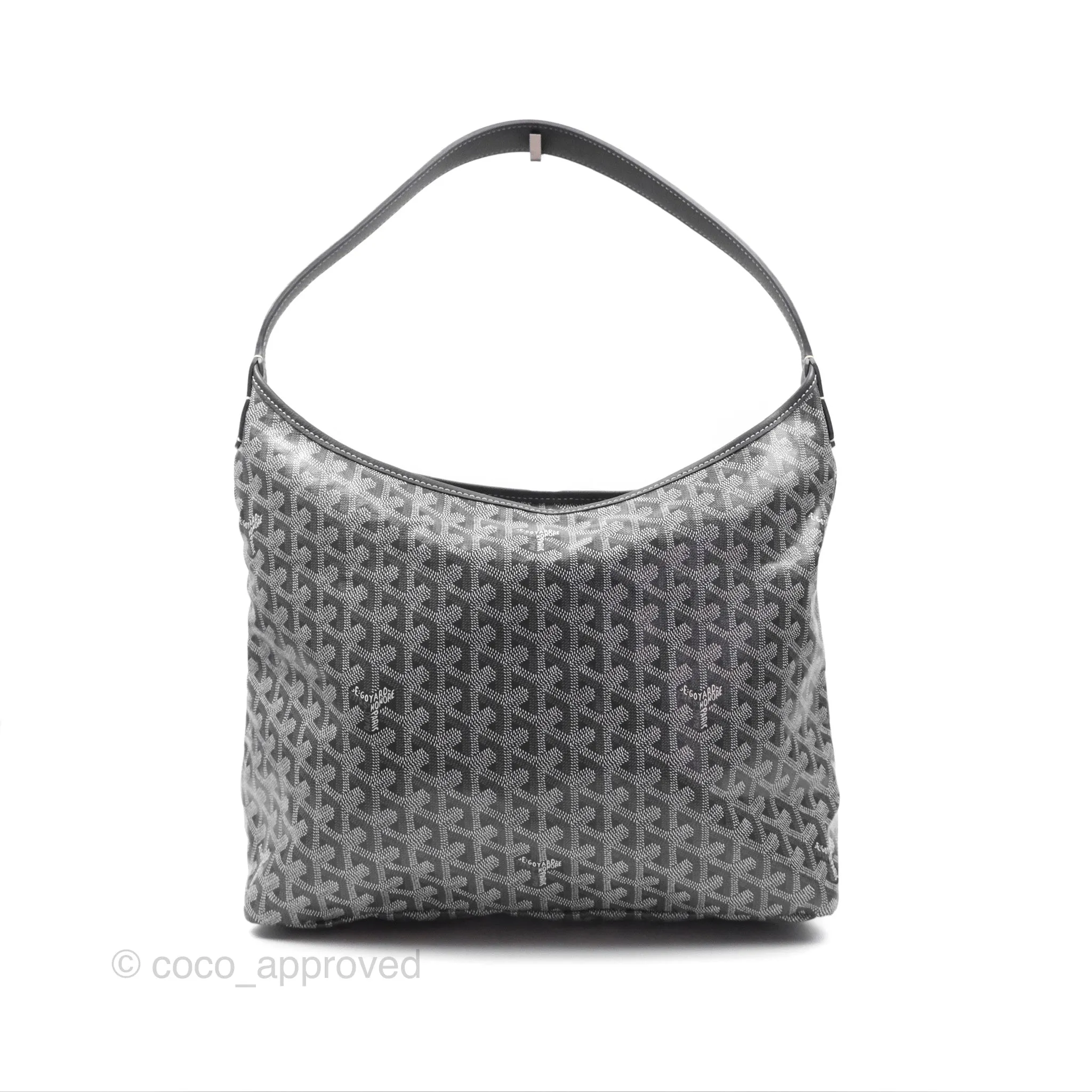Goyard Bohme Hobo Bag Grey Goyardine Canvas