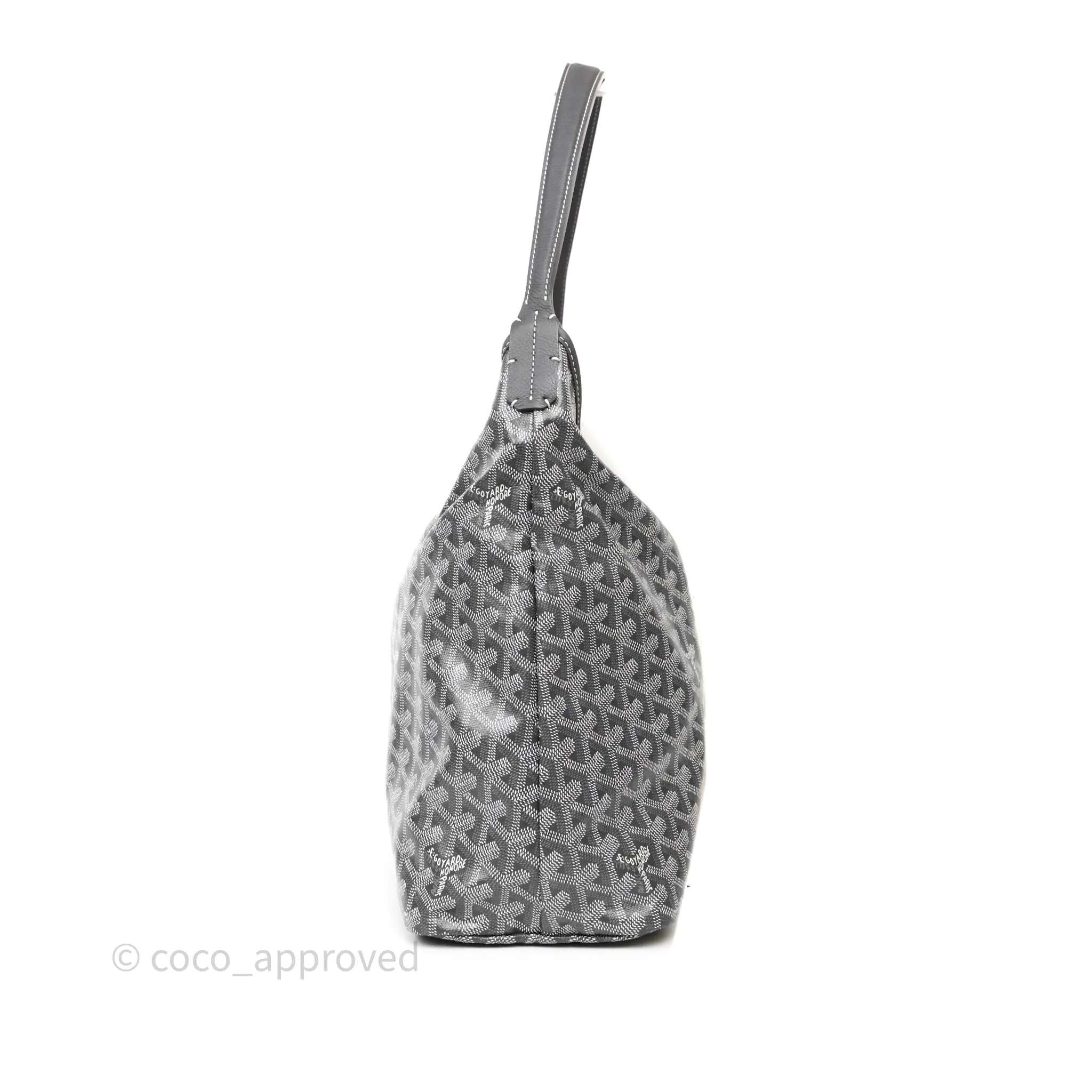 Goyard Bohme Hobo Bag Grey Goyardine Canvas