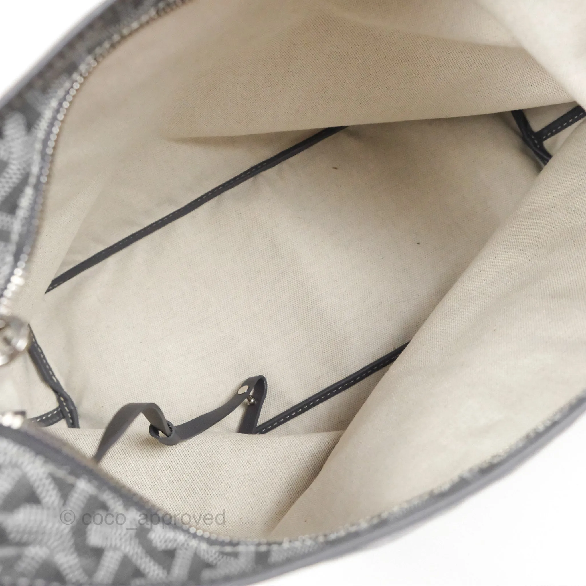Goyard Bohme Hobo Bag Grey Goyardine Canvas