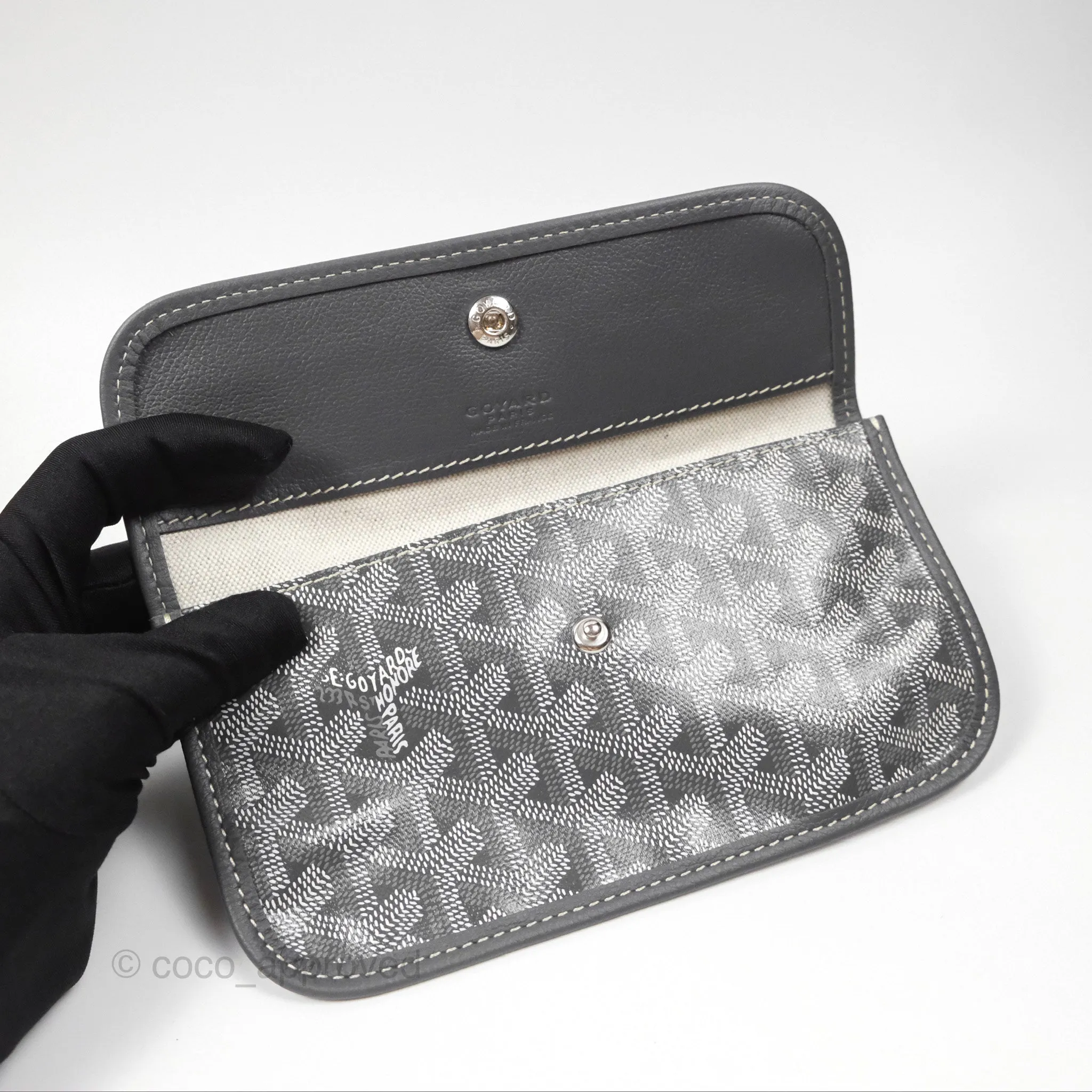 Goyard Bohme Hobo Bag Grey Goyardine Canvas