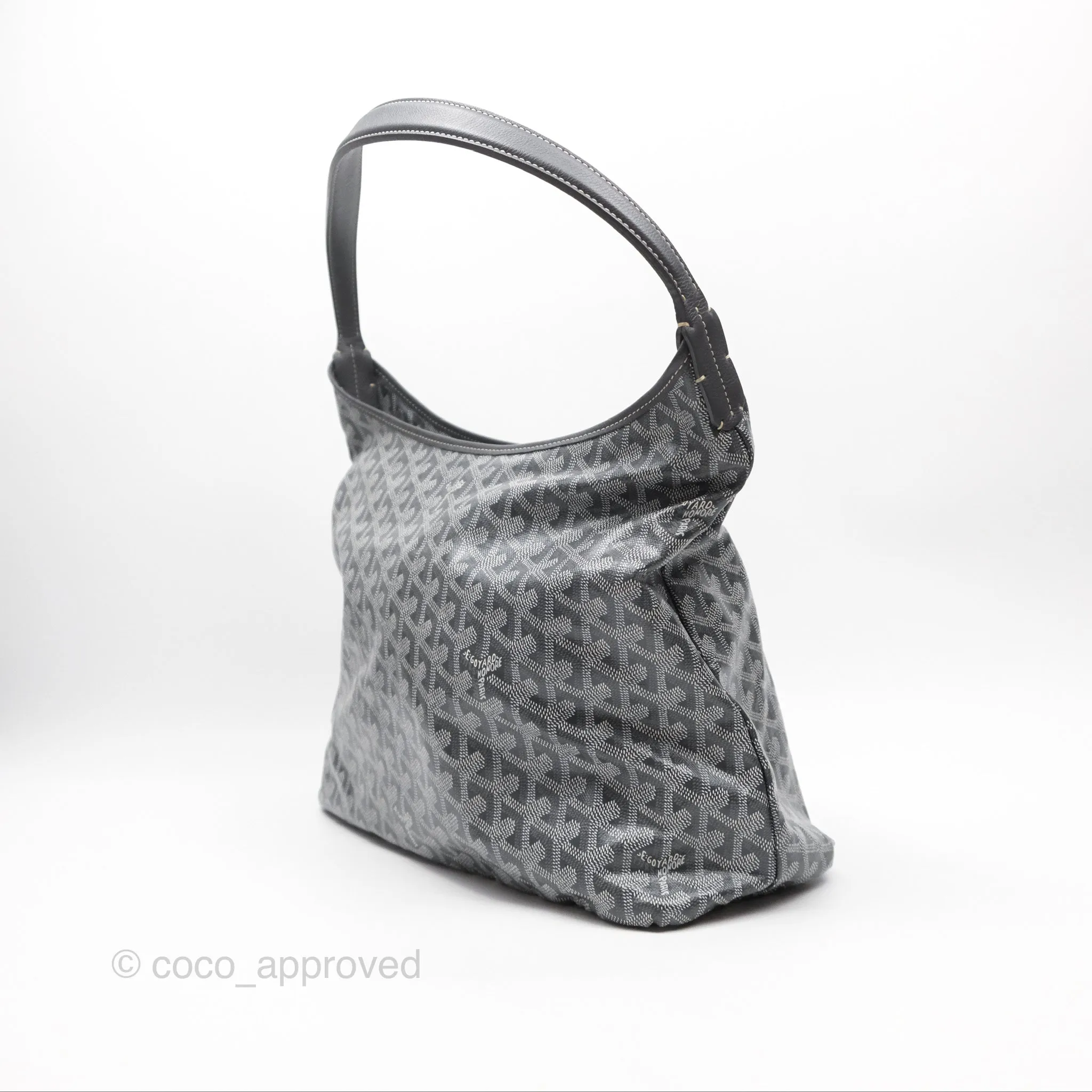 Goyard Bohme Hobo Bag Grey Goyardine Canvas