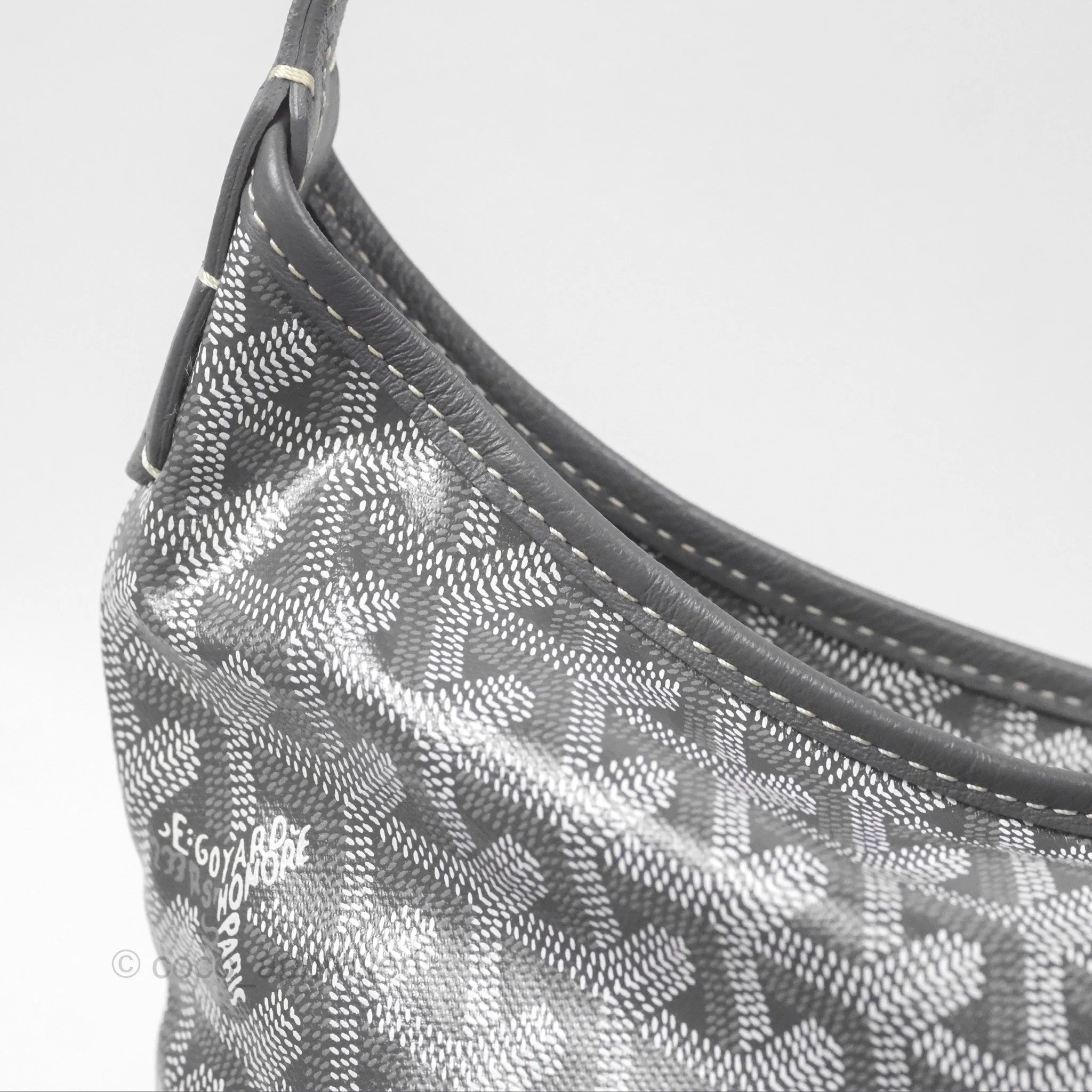 Goyard Bohme Hobo Bag Grey Goyardine Canvas