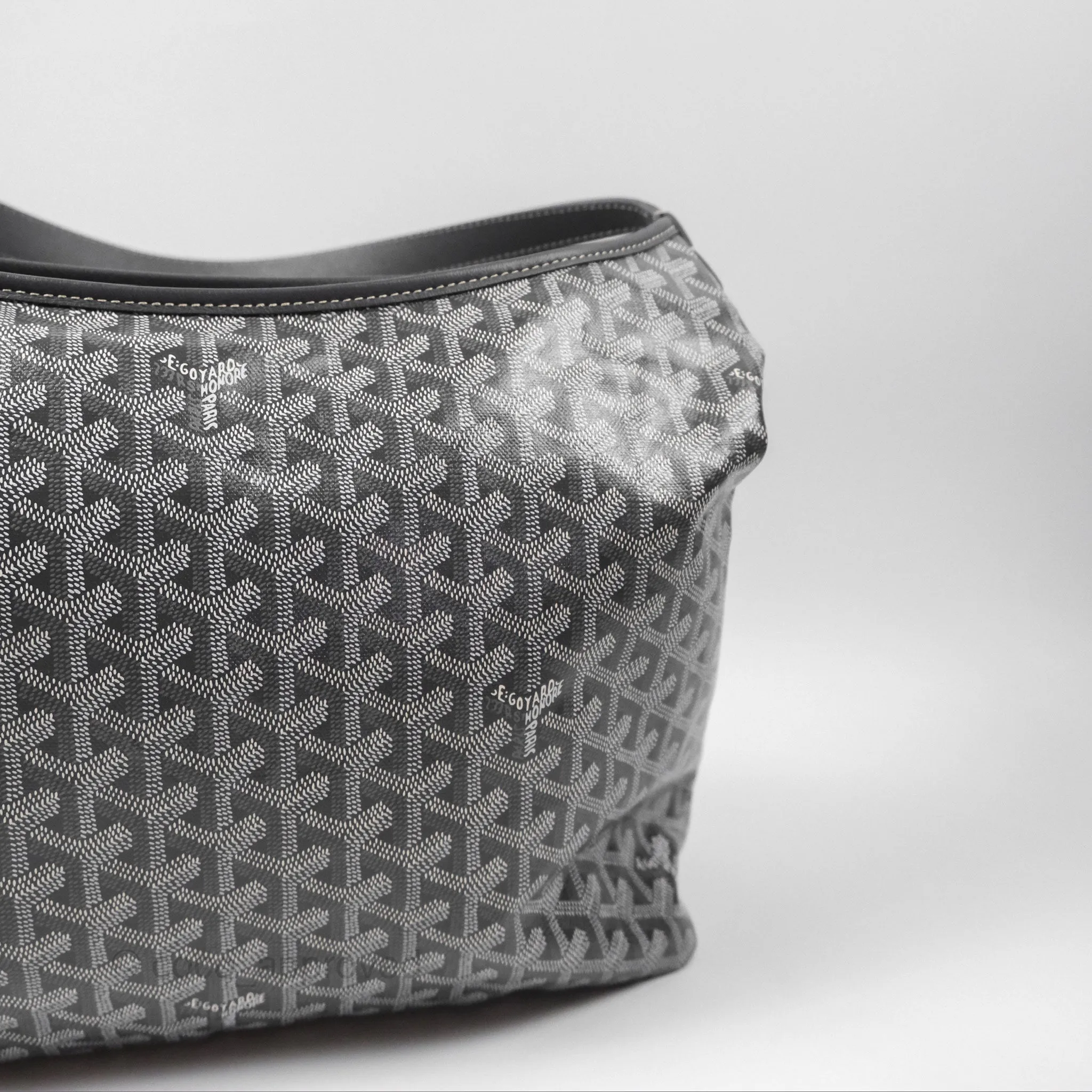 Goyard Bohme Hobo Bag Grey Goyardine Canvas