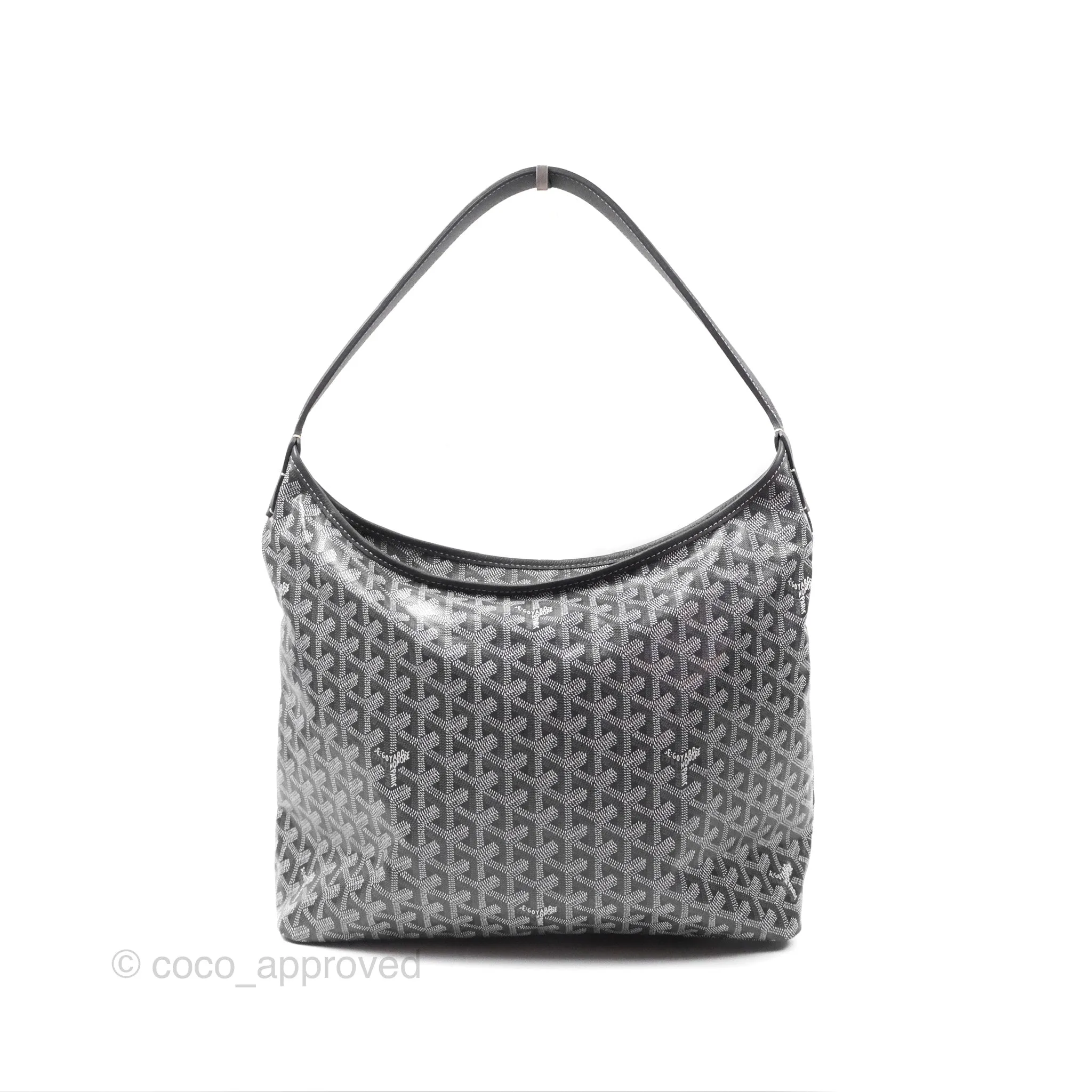 Goyard Bohme Hobo Bag Grey Goyardine Canvas