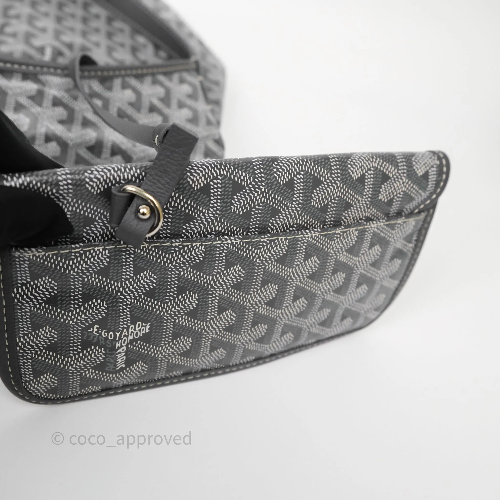 Goyard Bohme Hobo Bag Grey Goyardine Canvas