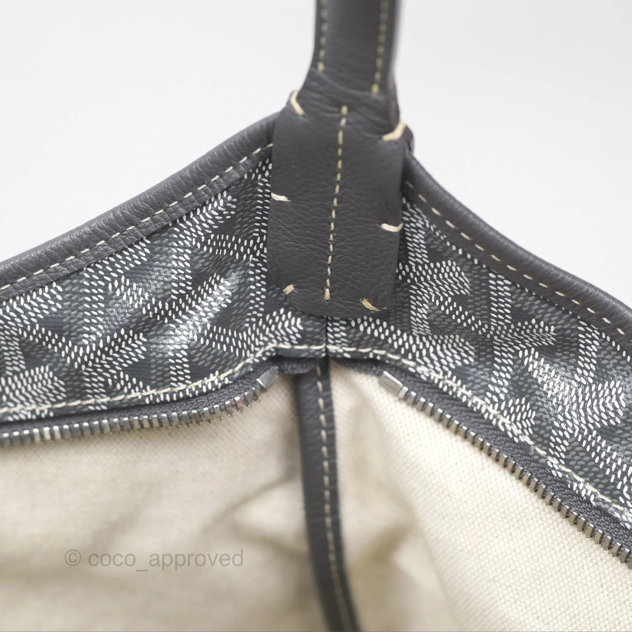 Goyard Bohme Hobo Bag Grey Goyardine Canvas