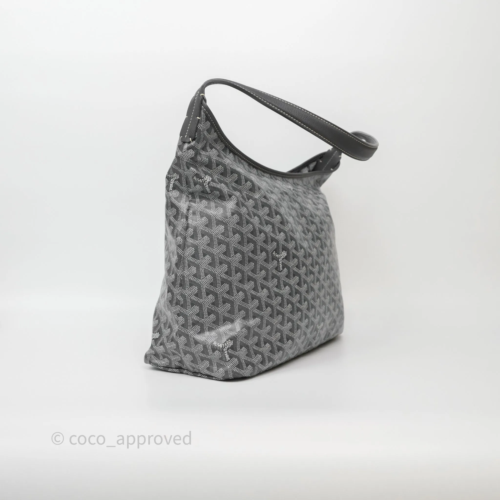 Goyard Bohme Hobo Bag Grey Goyardine Canvas