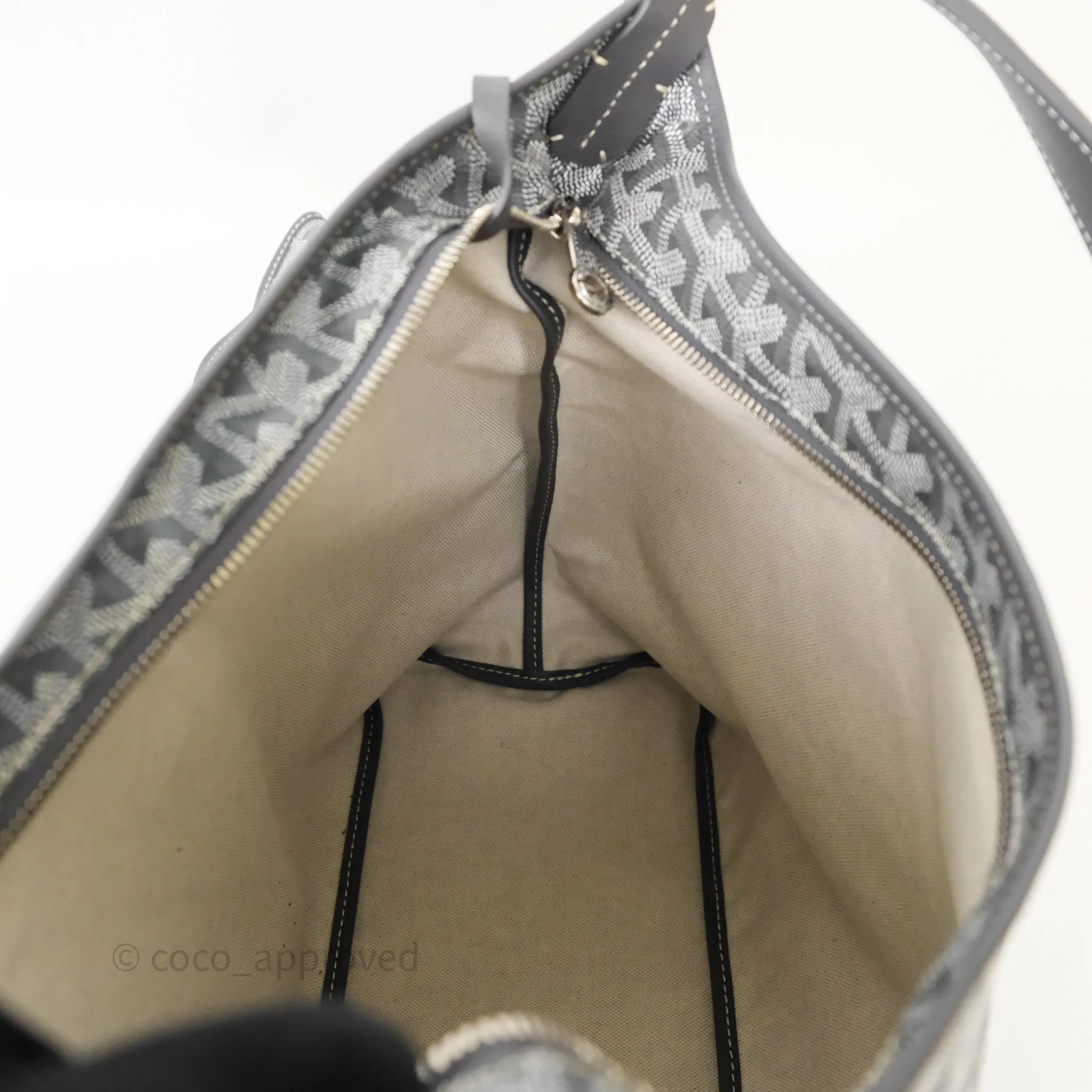 Goyard Bohme Hobo Bag Grey Goyardine Canvas