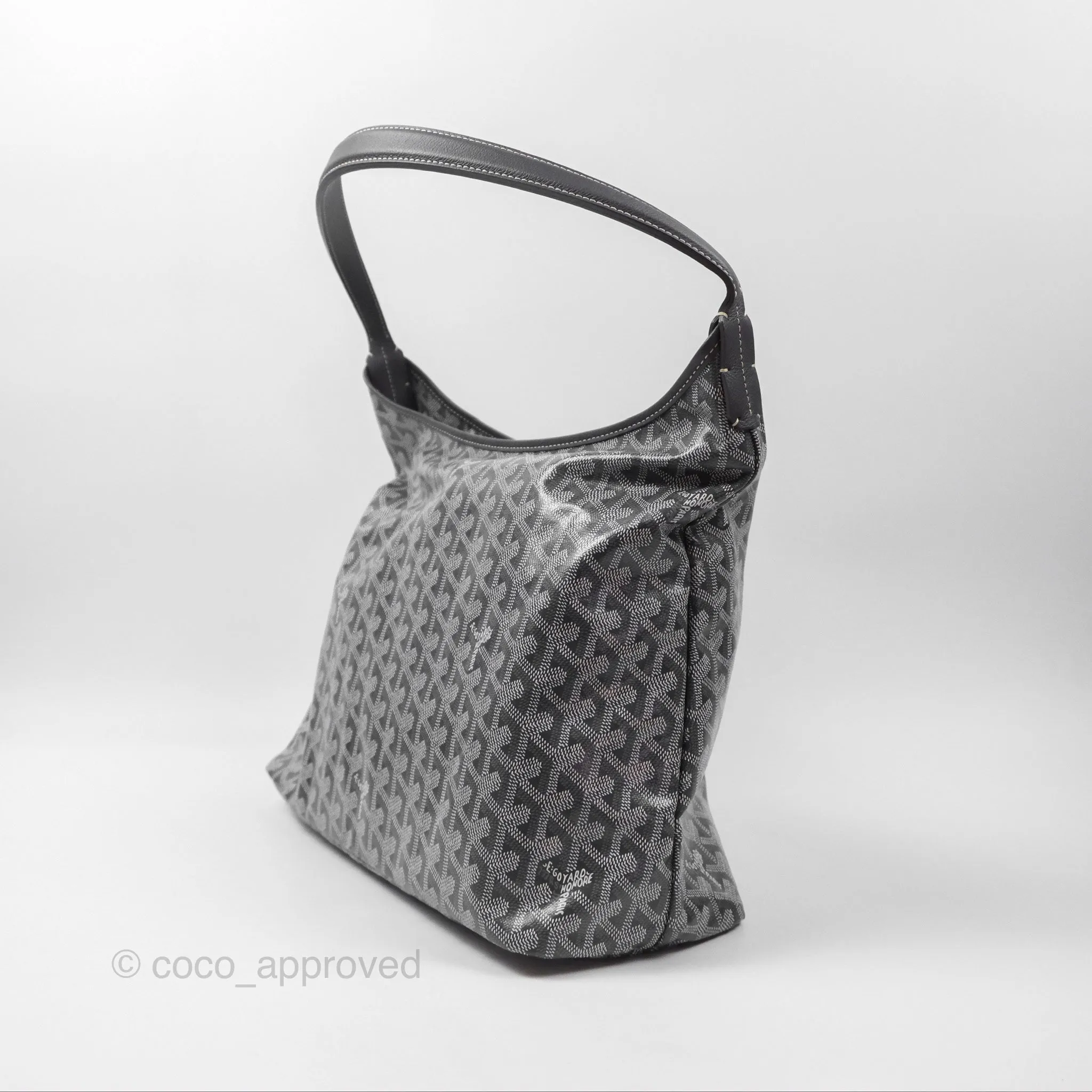 Goyard Bohme Hobo Bag Grey Goyardine Canvas
