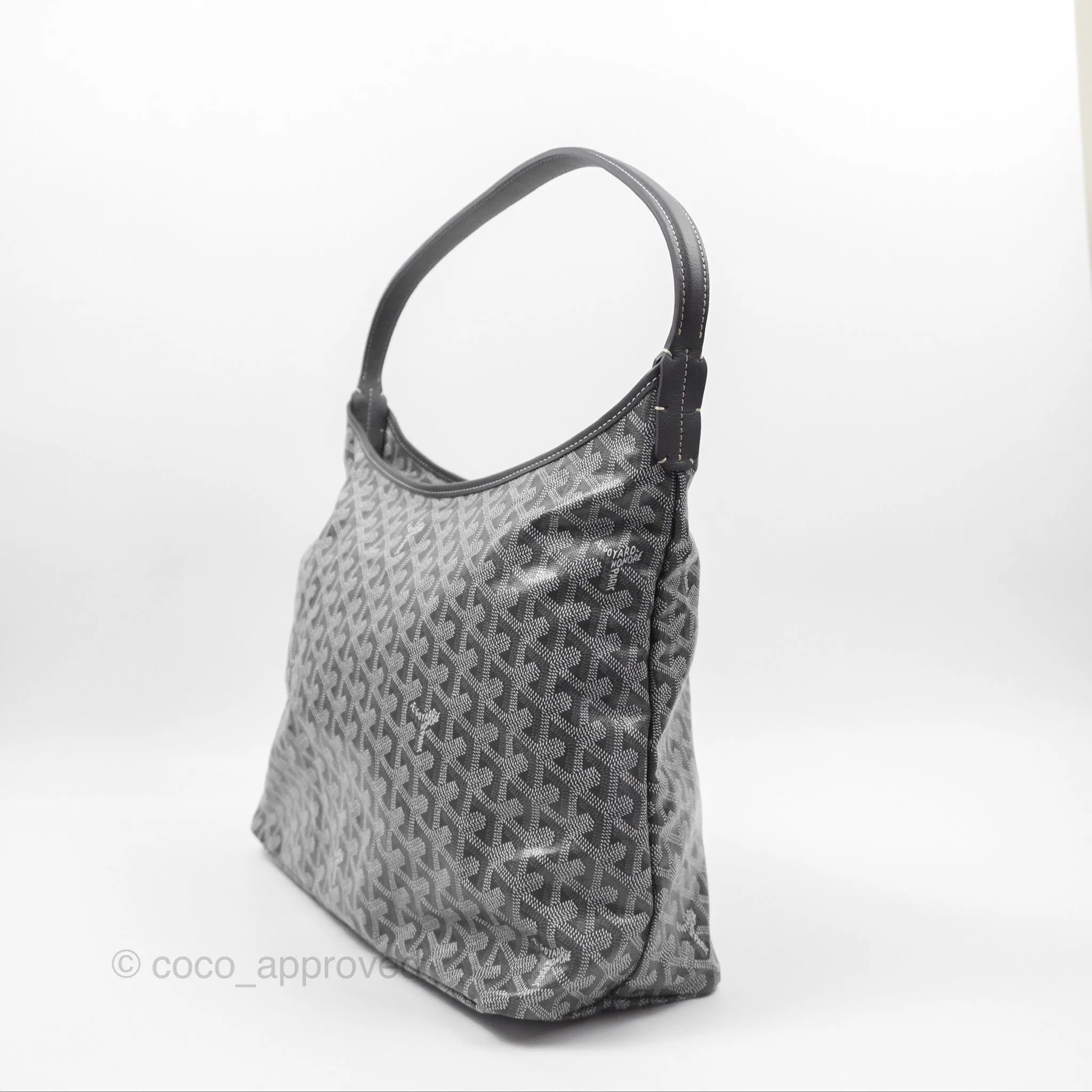 Goyard Bohme Hobo Bag Grey Goyardine Canvas