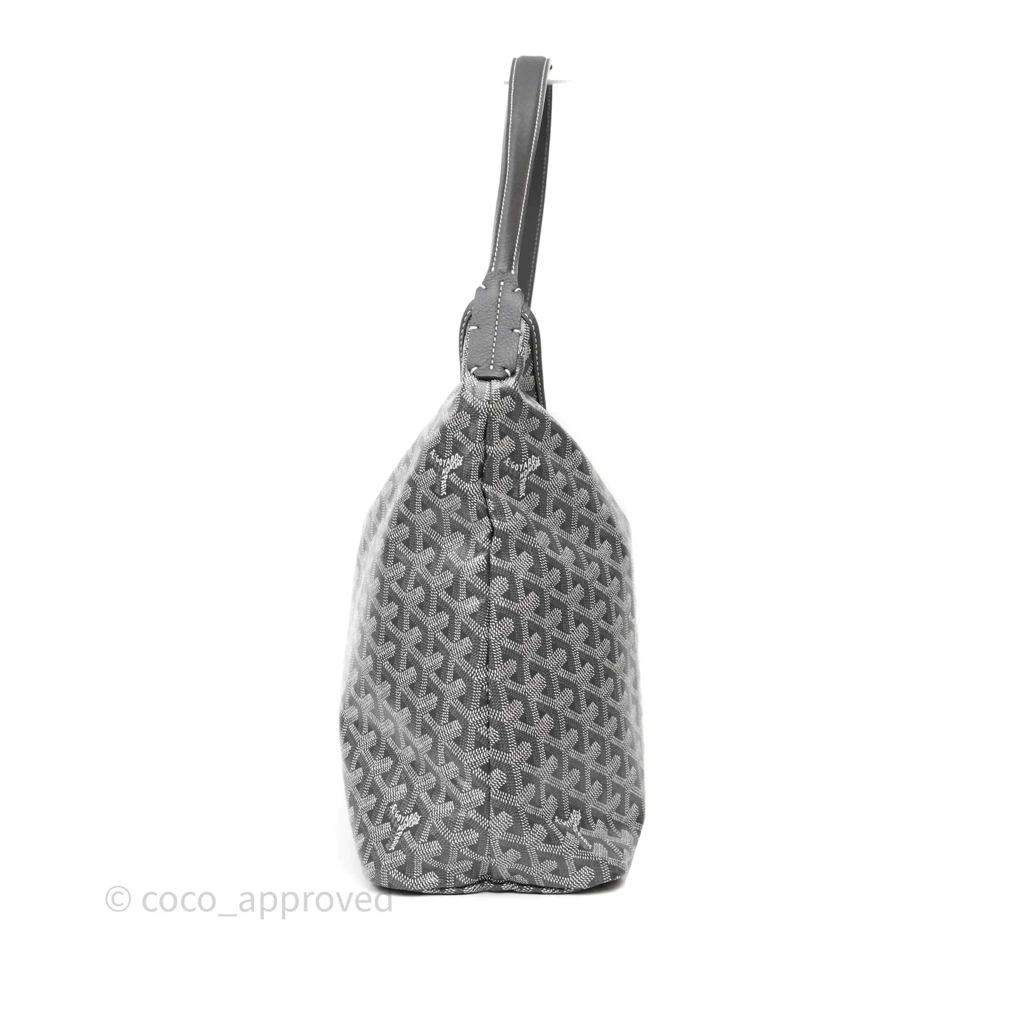 Goyard Bohme Hobo Bag Grey Goyardine Canvas