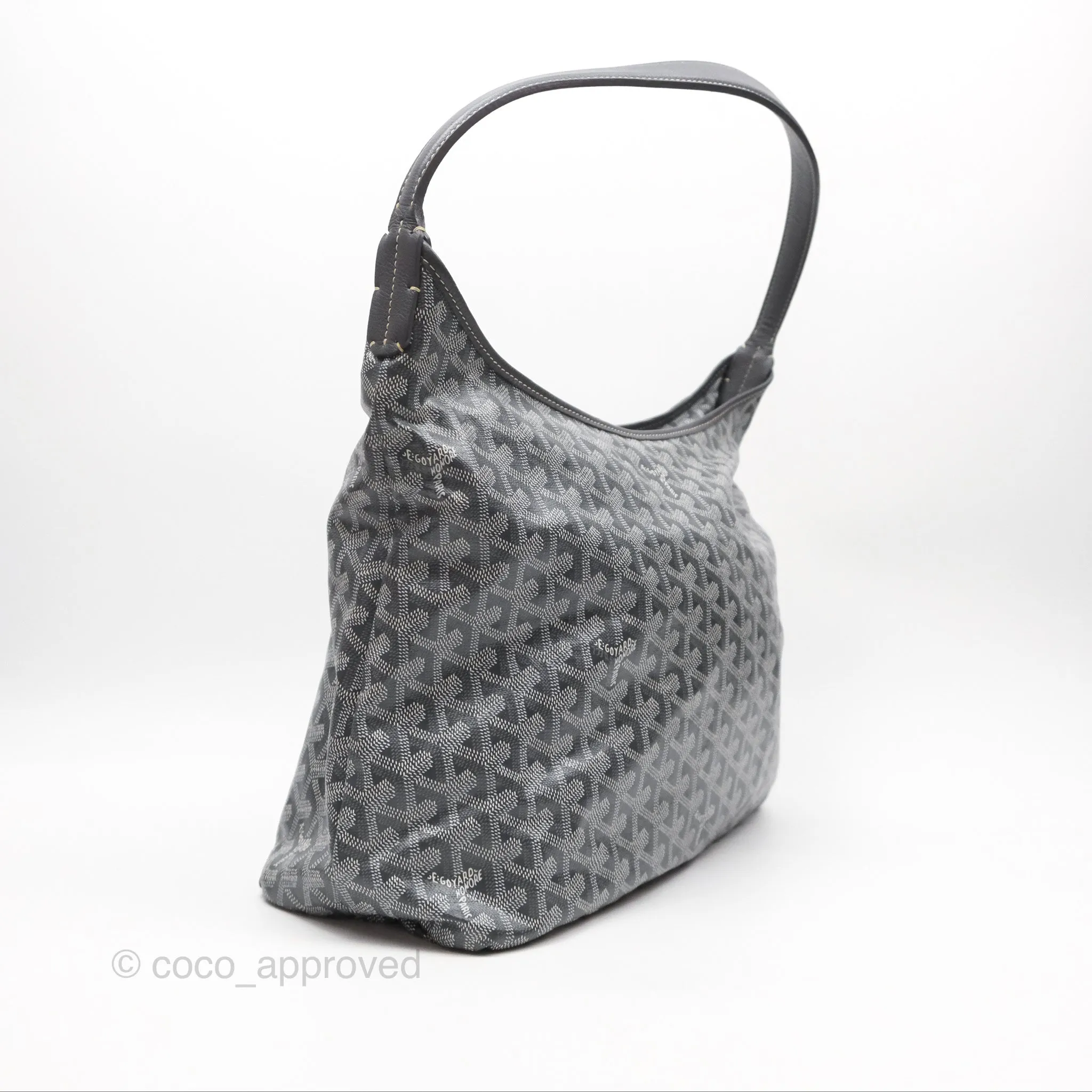 Goyard Bohme Hobo Bag Grey Goyardine Canvas