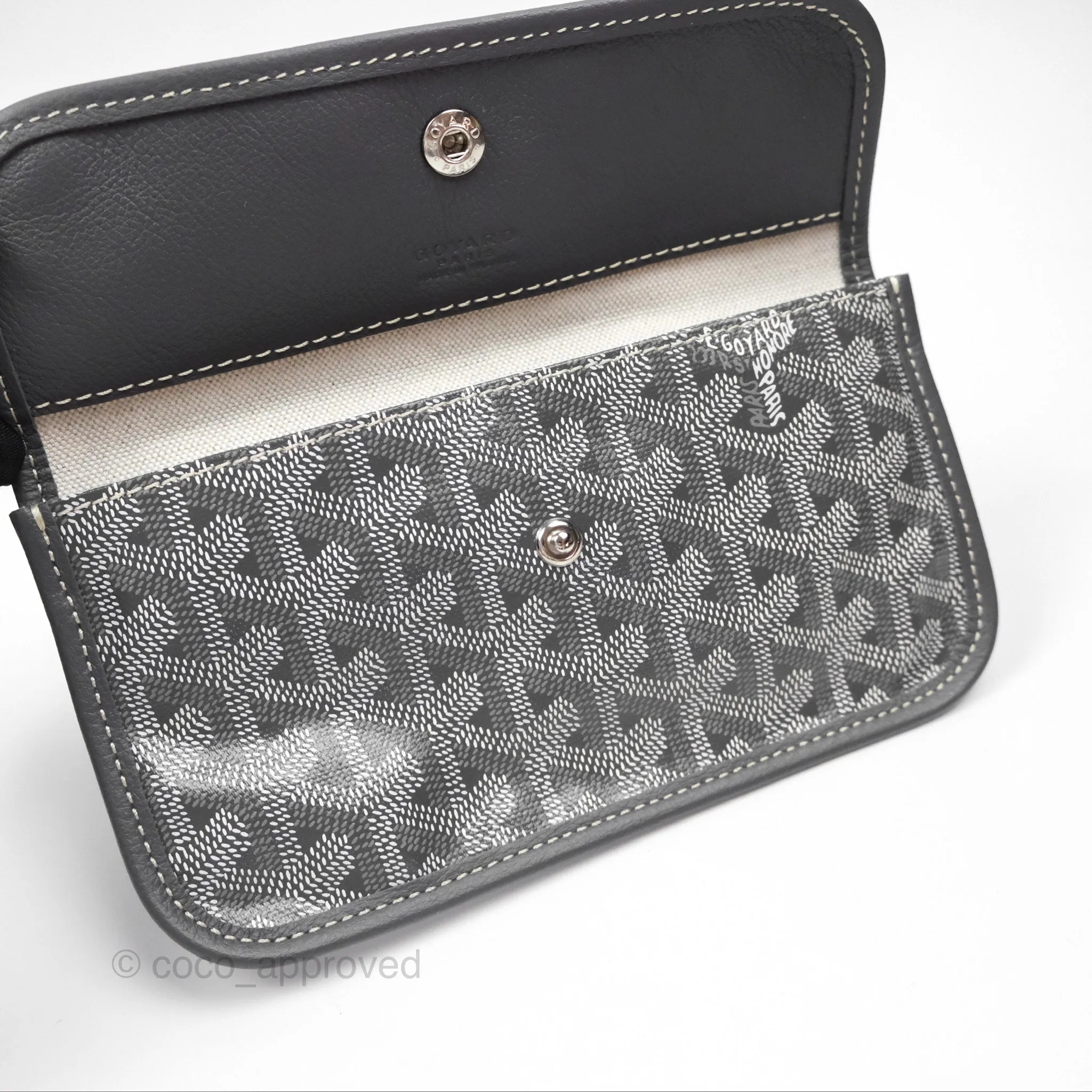 Goyard Bohme Hobo Bag Grey Goyardine Canvas
