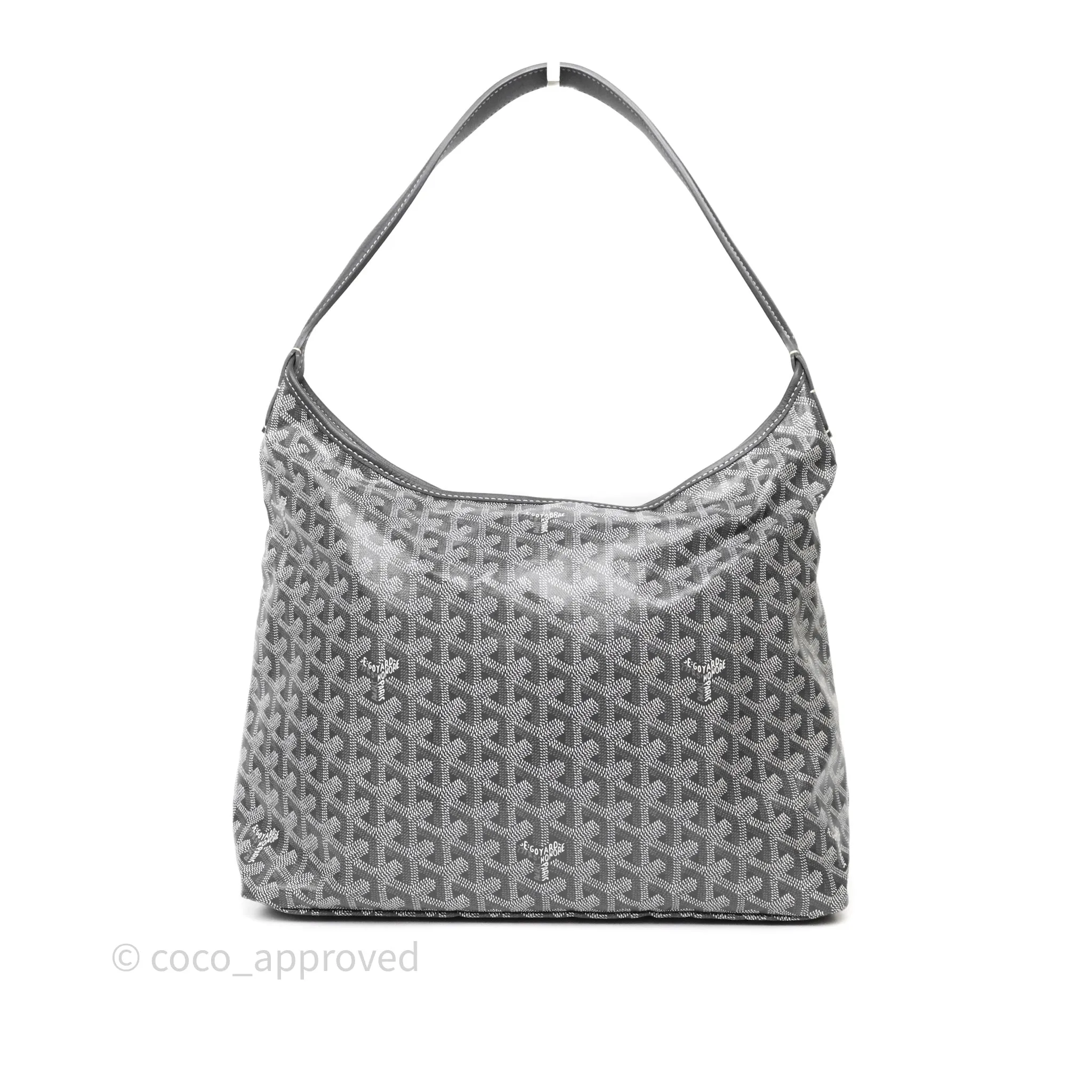 Goyard Bohme Hobo Bag Grey Goyardine Canvas