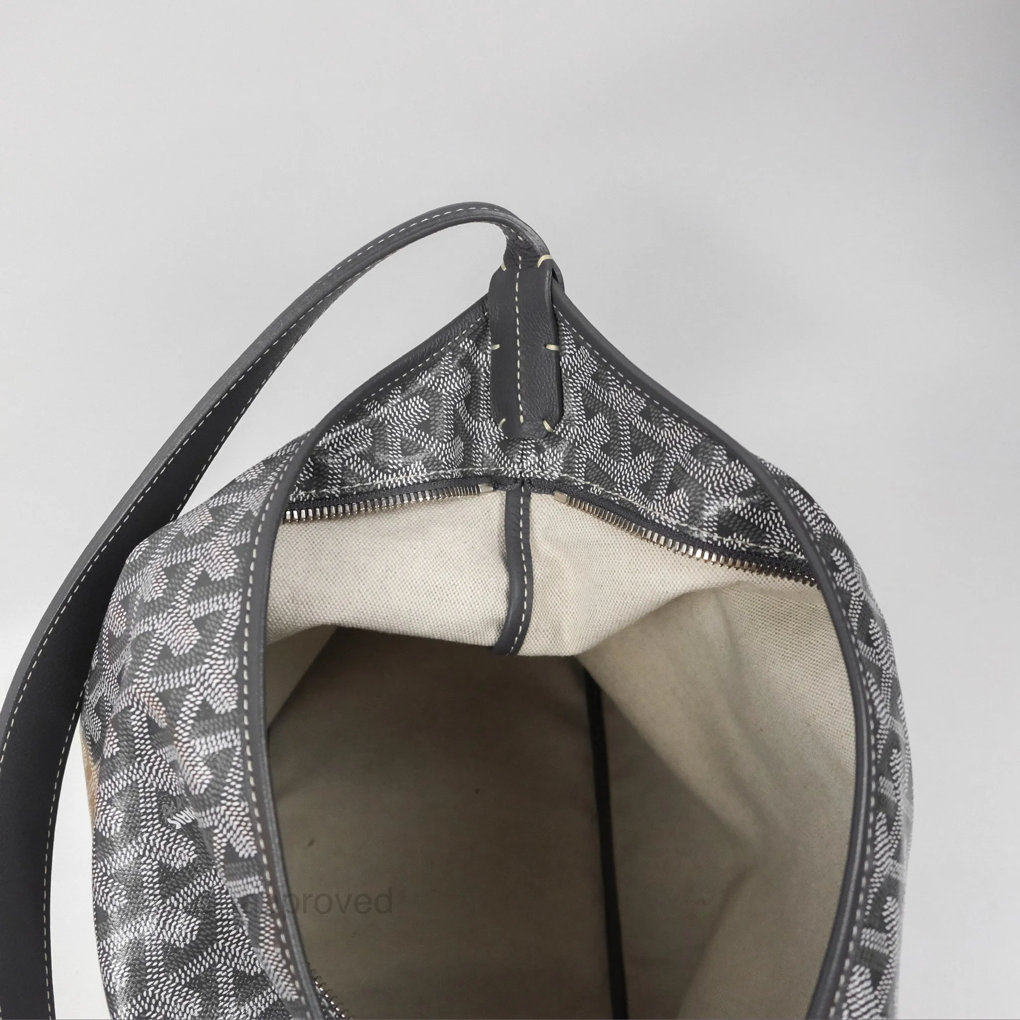 Goyard Bohme Hobo Bag Grey Goyardine Canvas