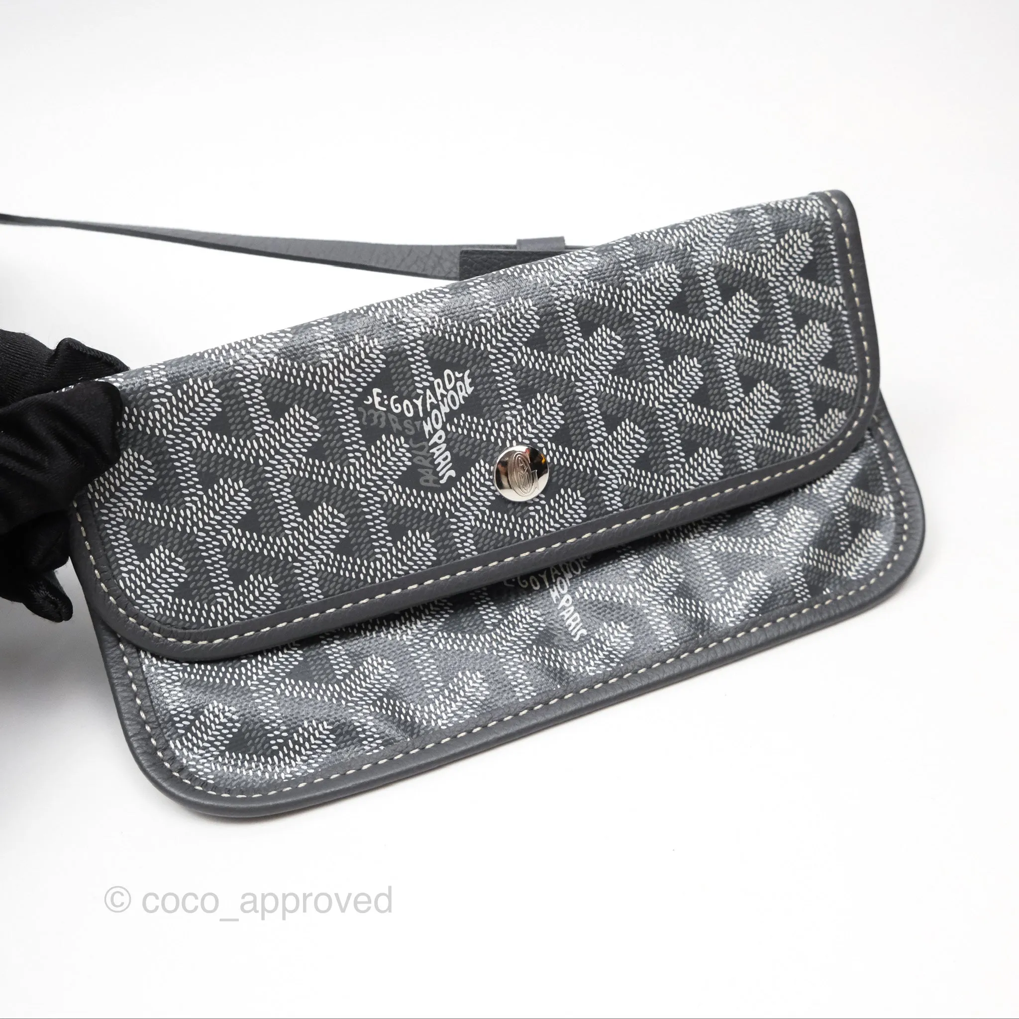 Goyard Bohme Hobo Bag Grey Goyardine Canvas