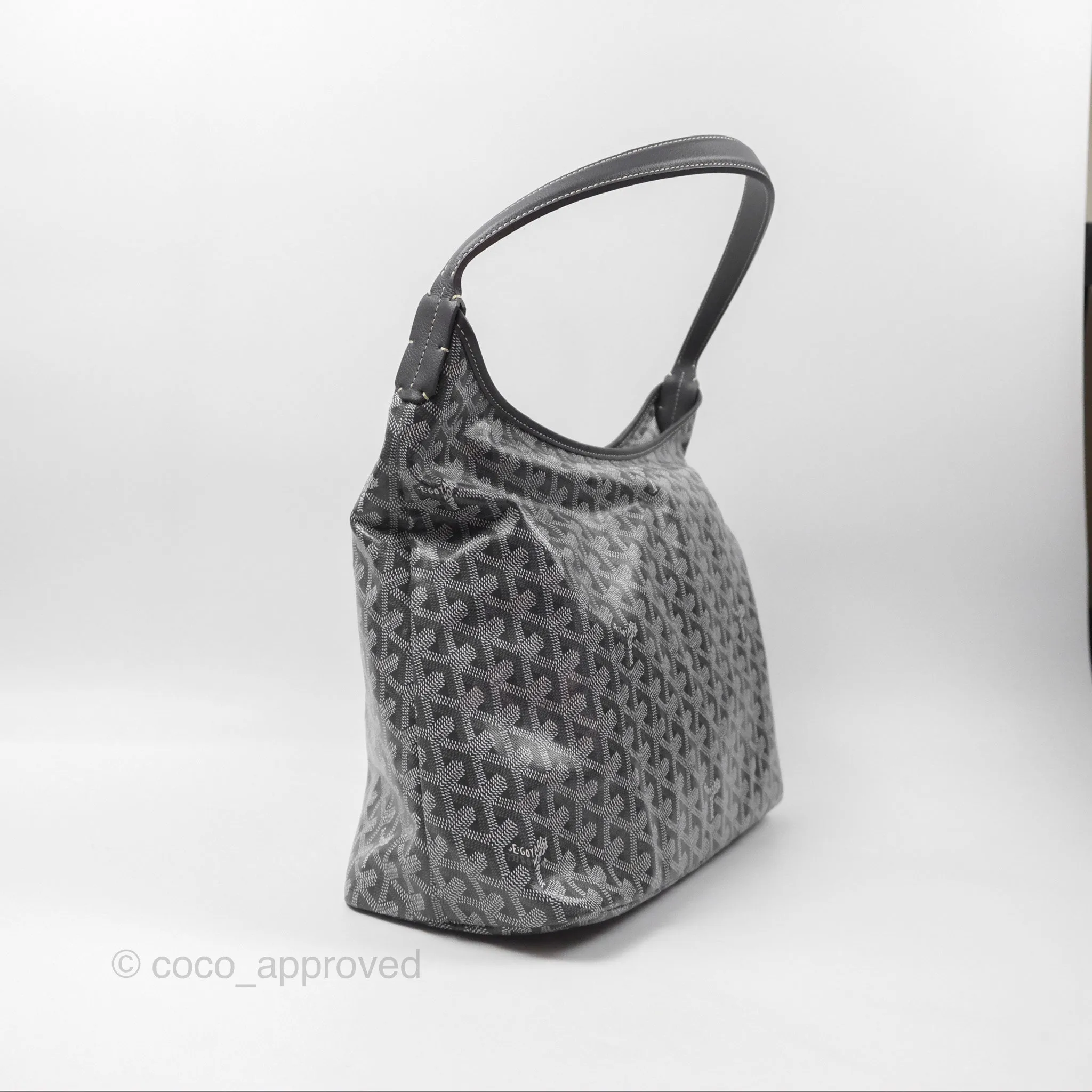 Goyard Bohme Hobo Bag Grey Goyardine Canvas