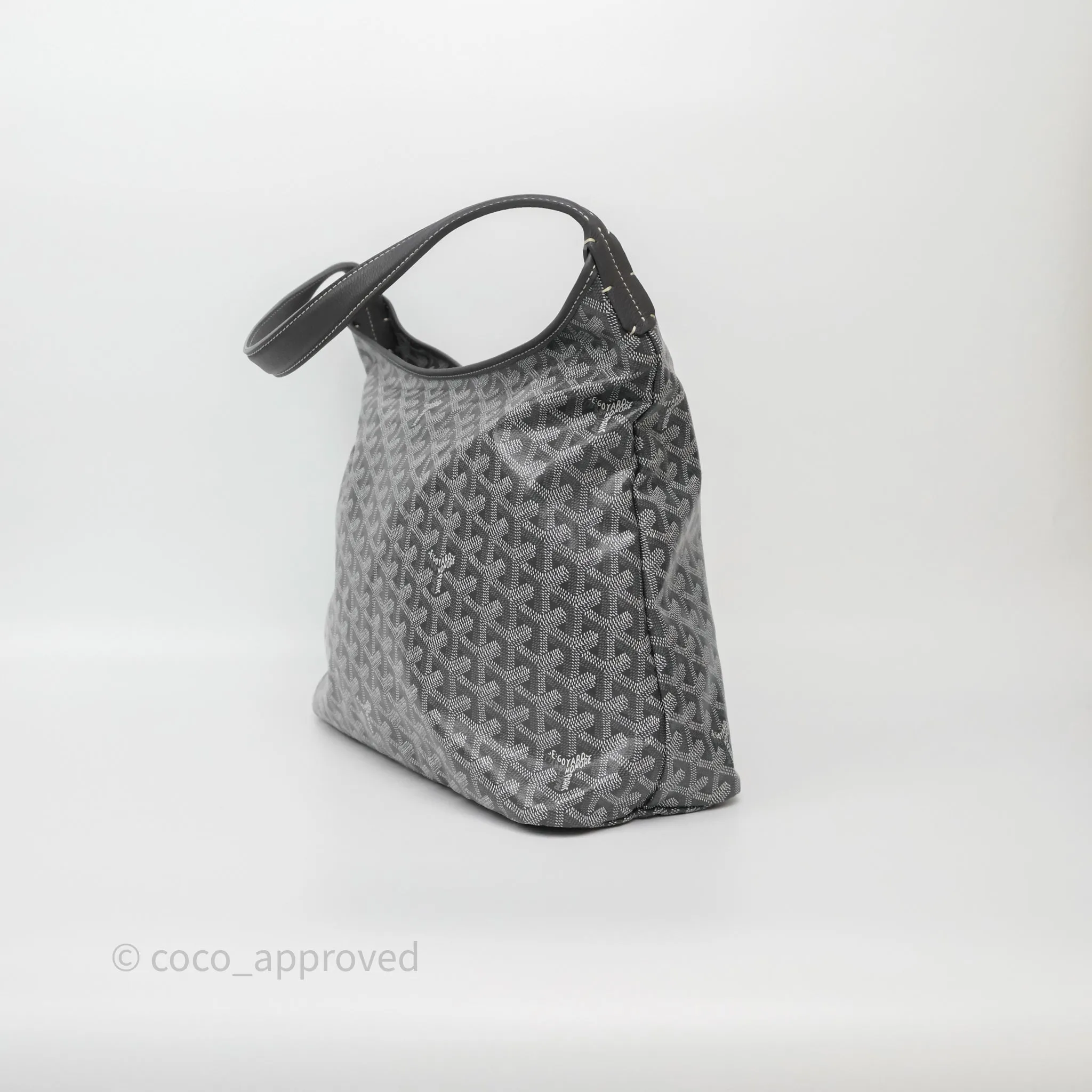Goyard Bohme Hobo Bag Grey Goyardine Canvas