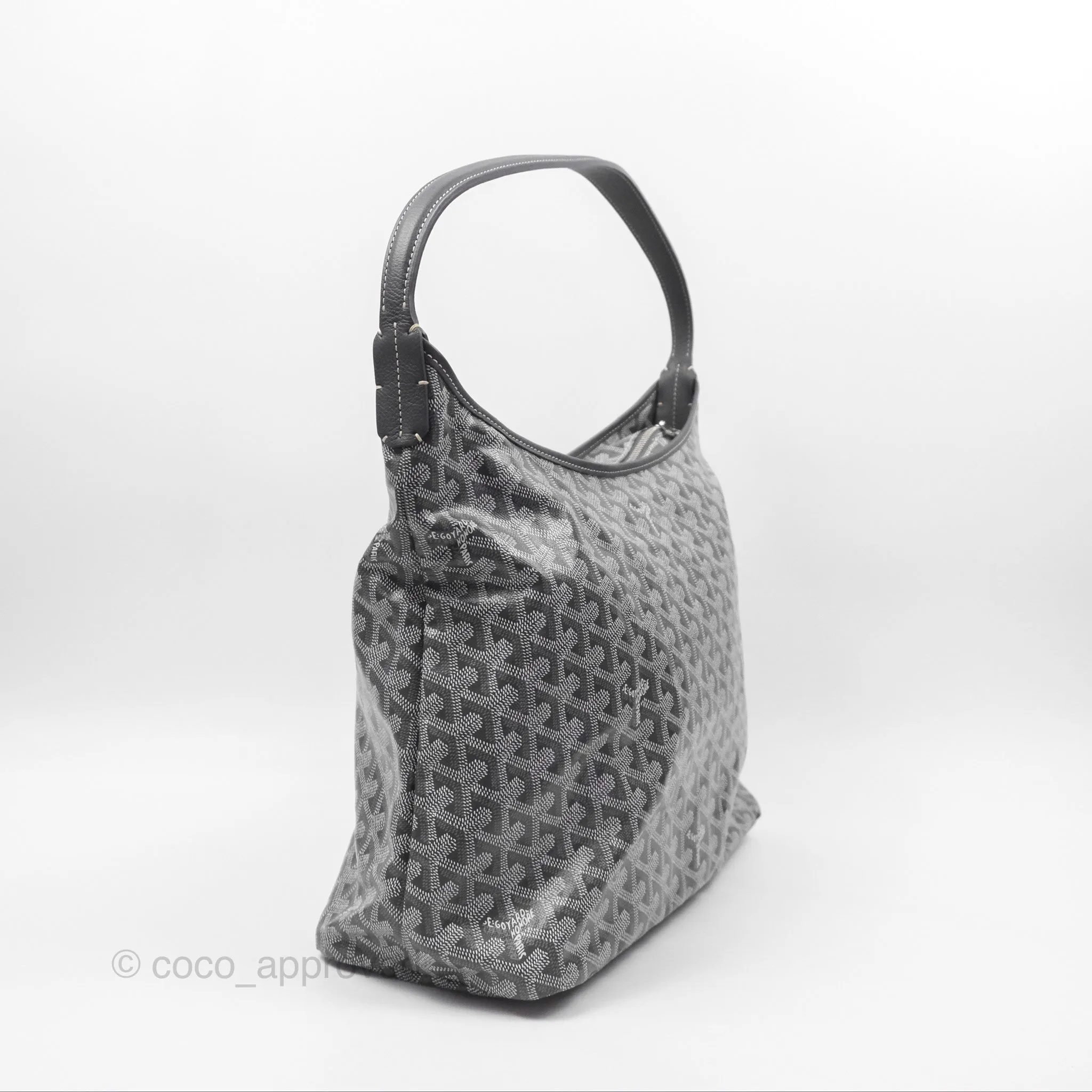 Goyard Bohme Hobo Bag Grey Goyardine Canvas