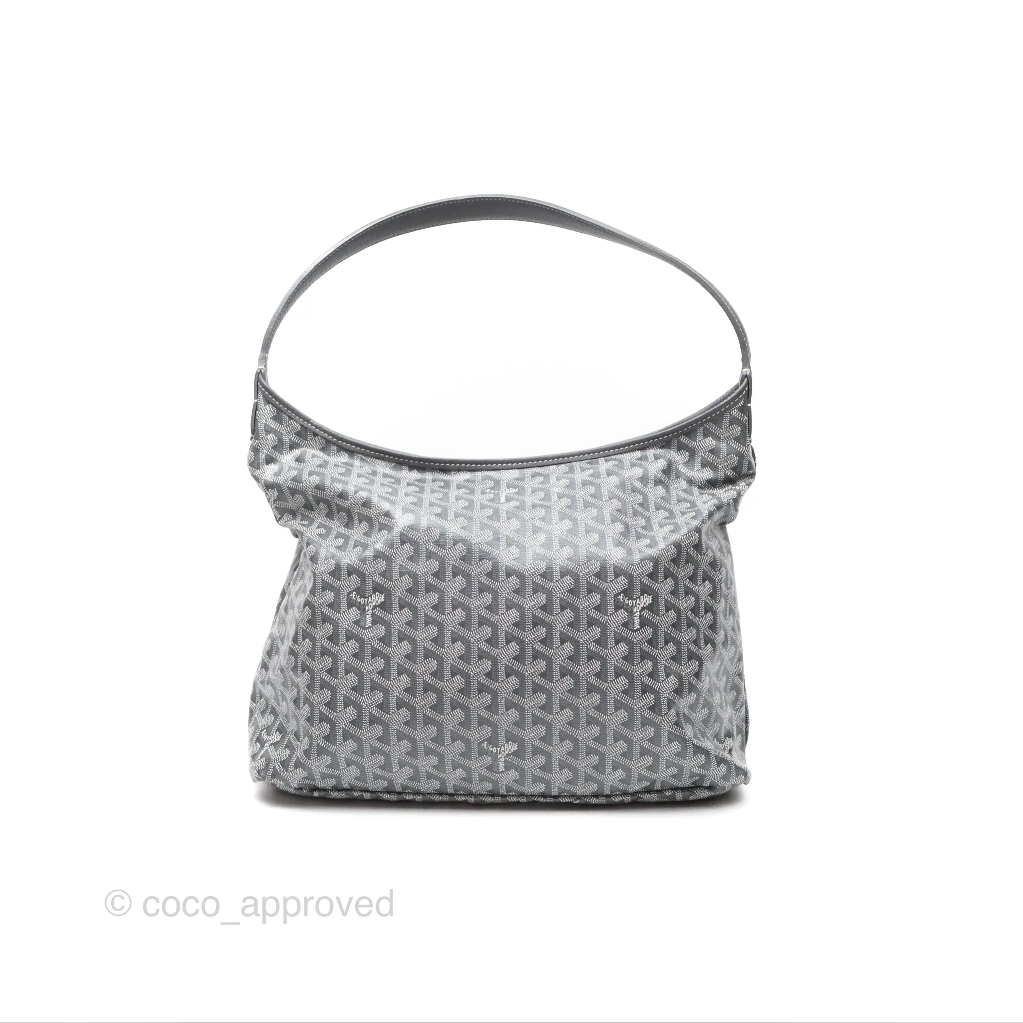 Goyard Bohme Hobo Bag Grey Goyardine Canvas