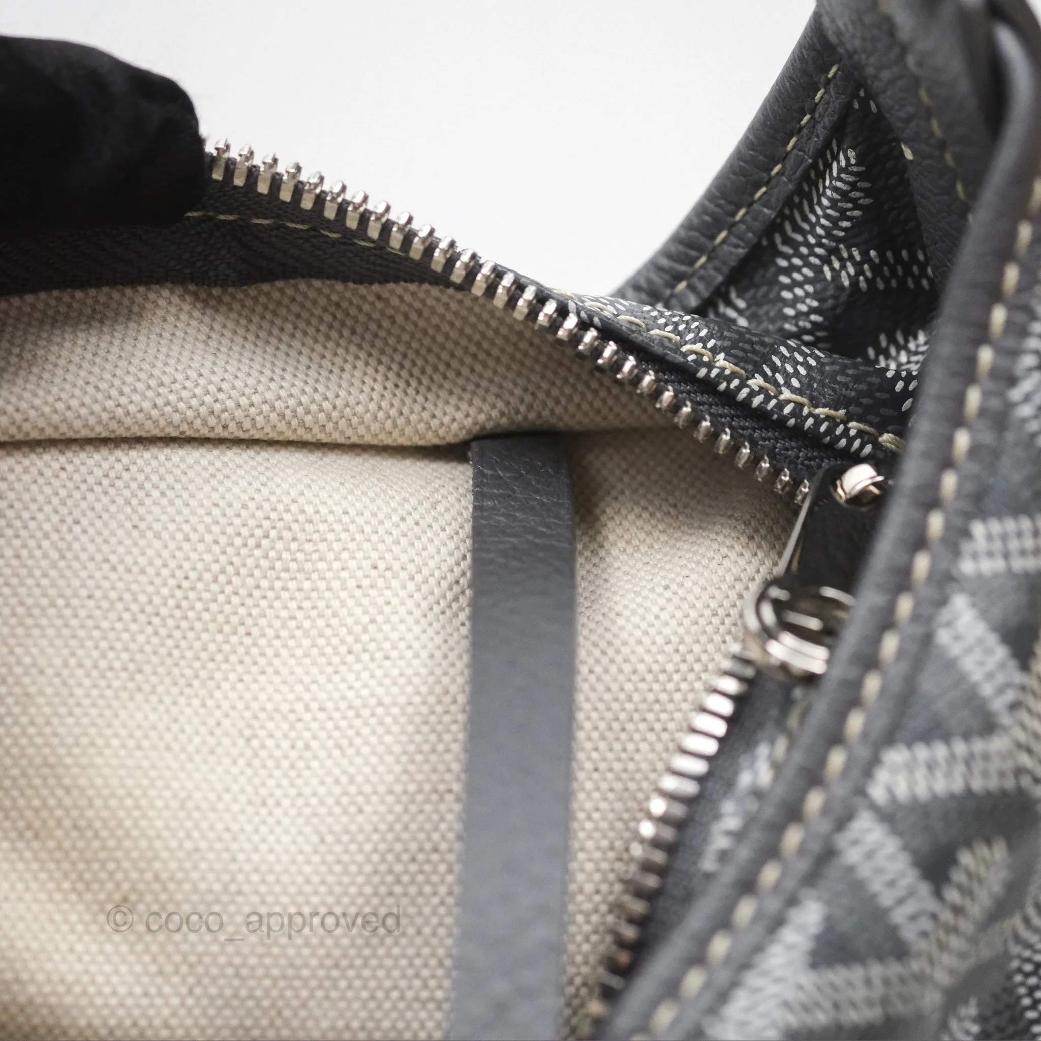 Goyard Bohme Hobo Bag Grey Goyardine Canvas